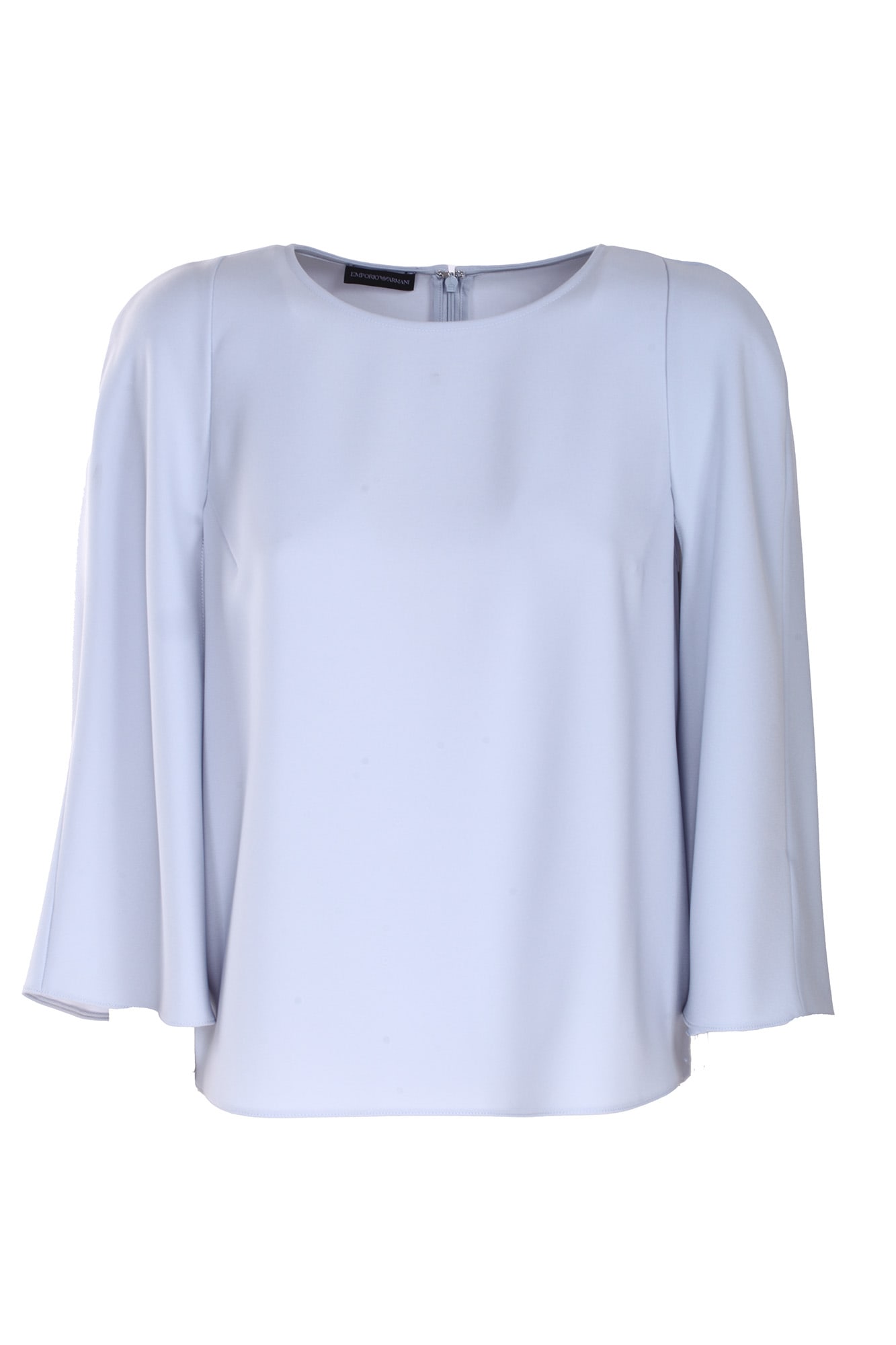 Emporio Armani Light Blue Top In Celeste
