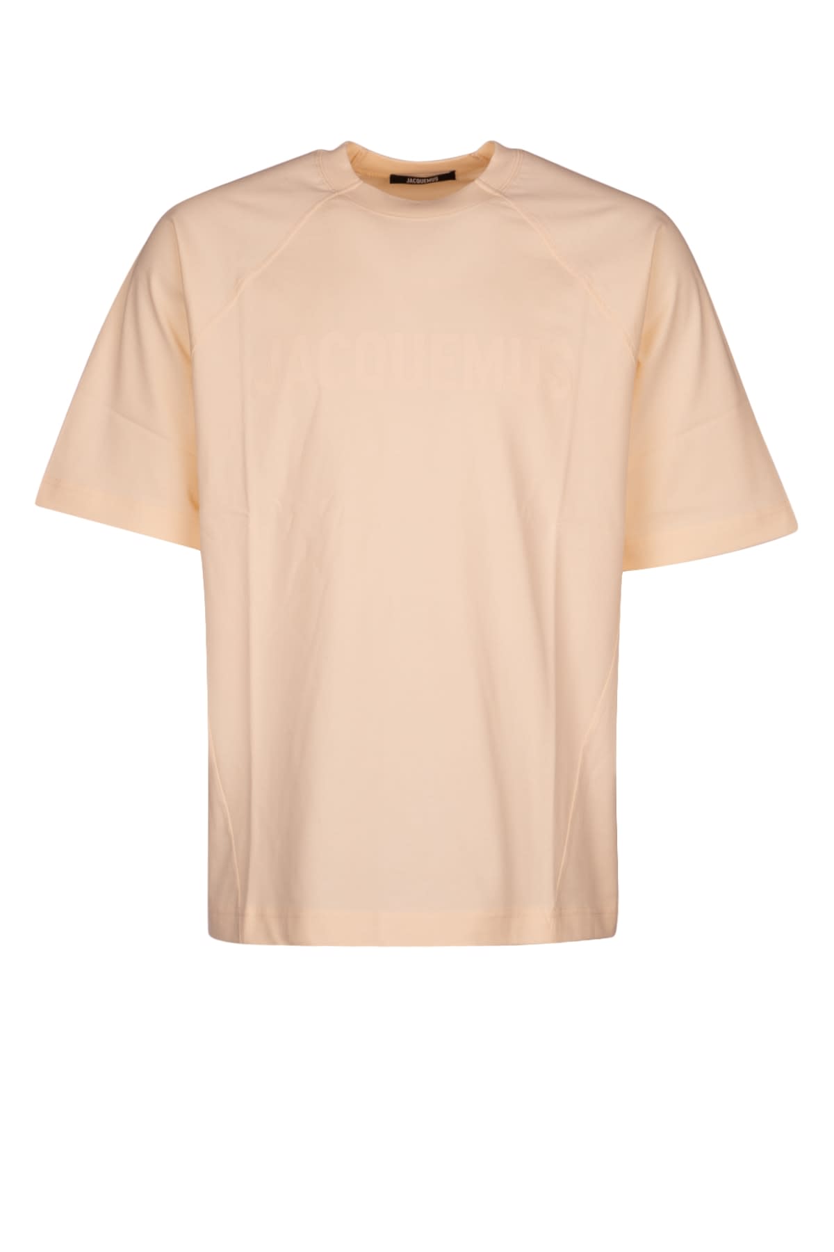 Shop Jacquemus Le Tshirt Typo In Lightbeige