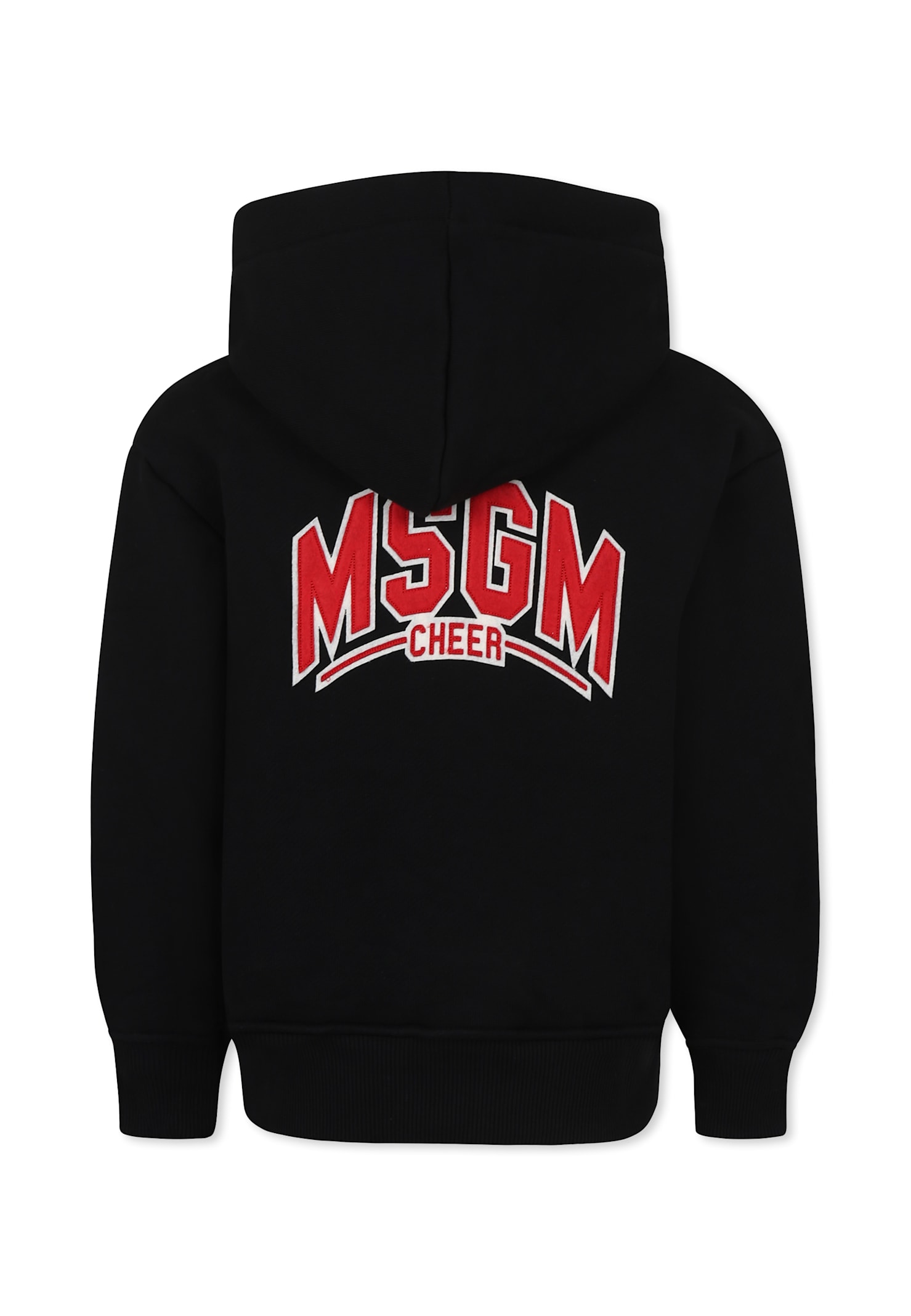 Msgm Black Sweatshirt For Boy With Logo In Black