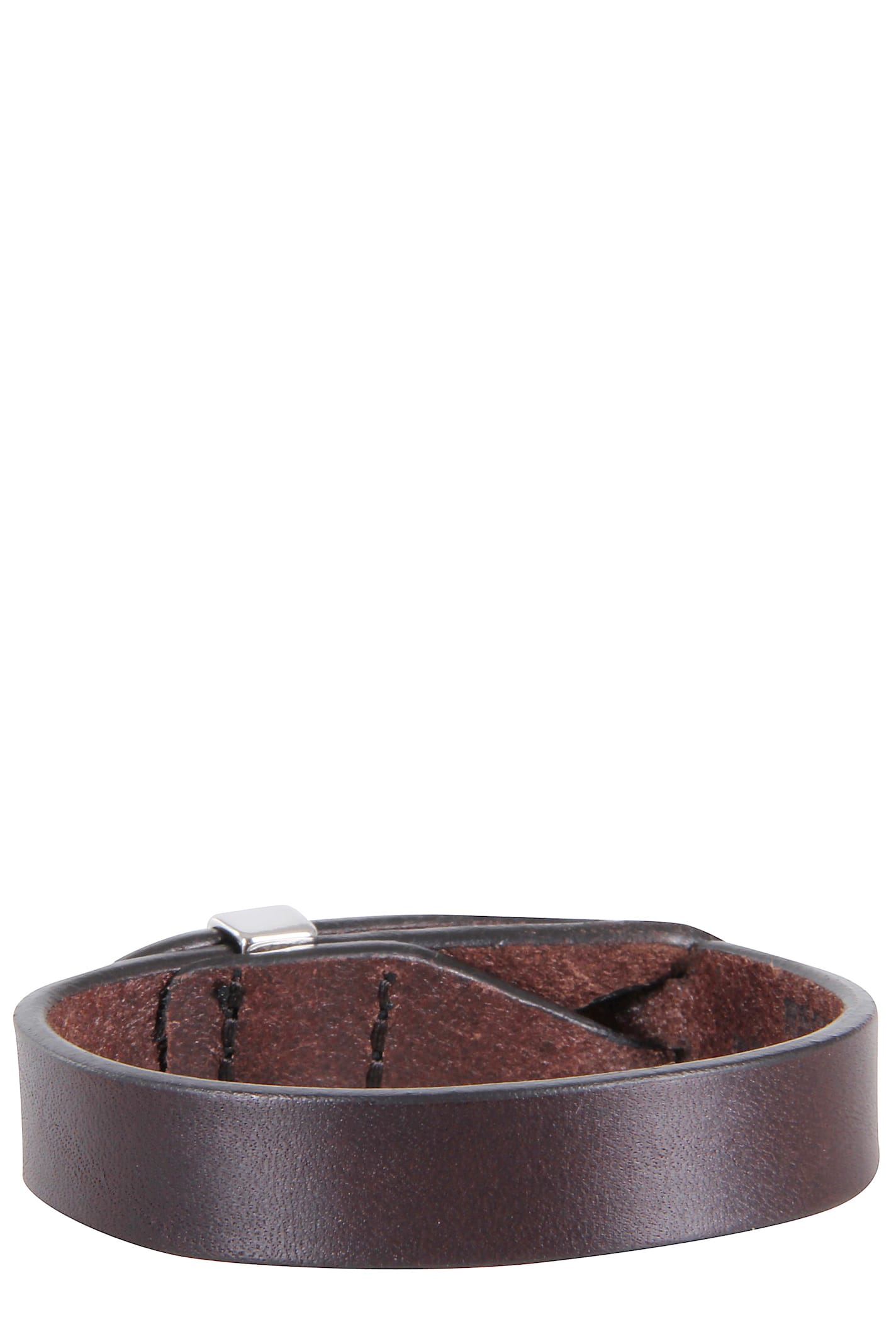 Orciani Interlocking-closure Bracelet In Brown