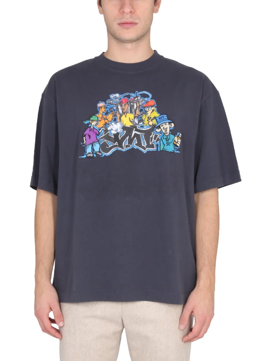 Shop Off-white Crewneck T-shirt In Multicolour