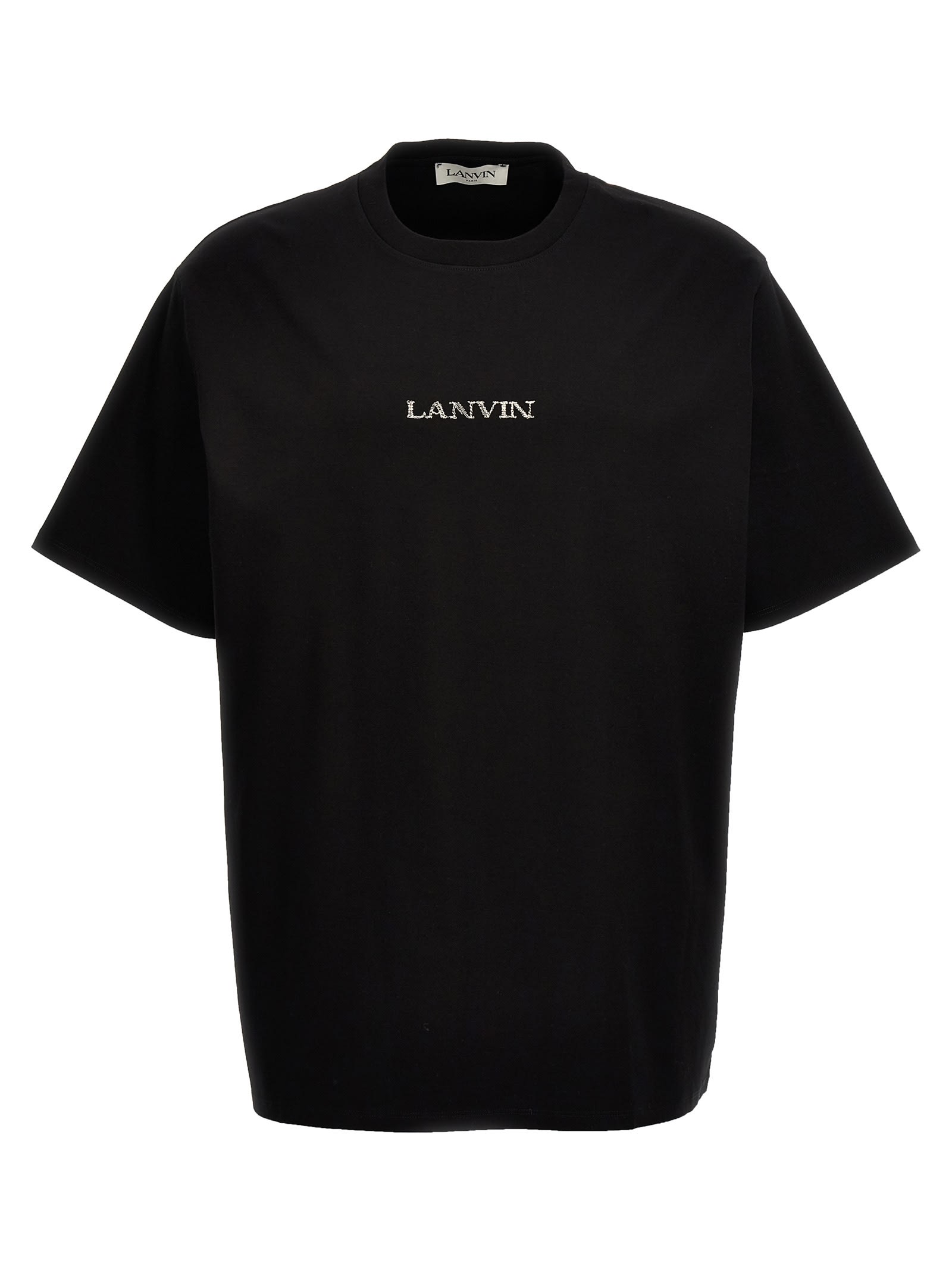 Shop Lanvin Logo Embroidery T-shirt In Nero