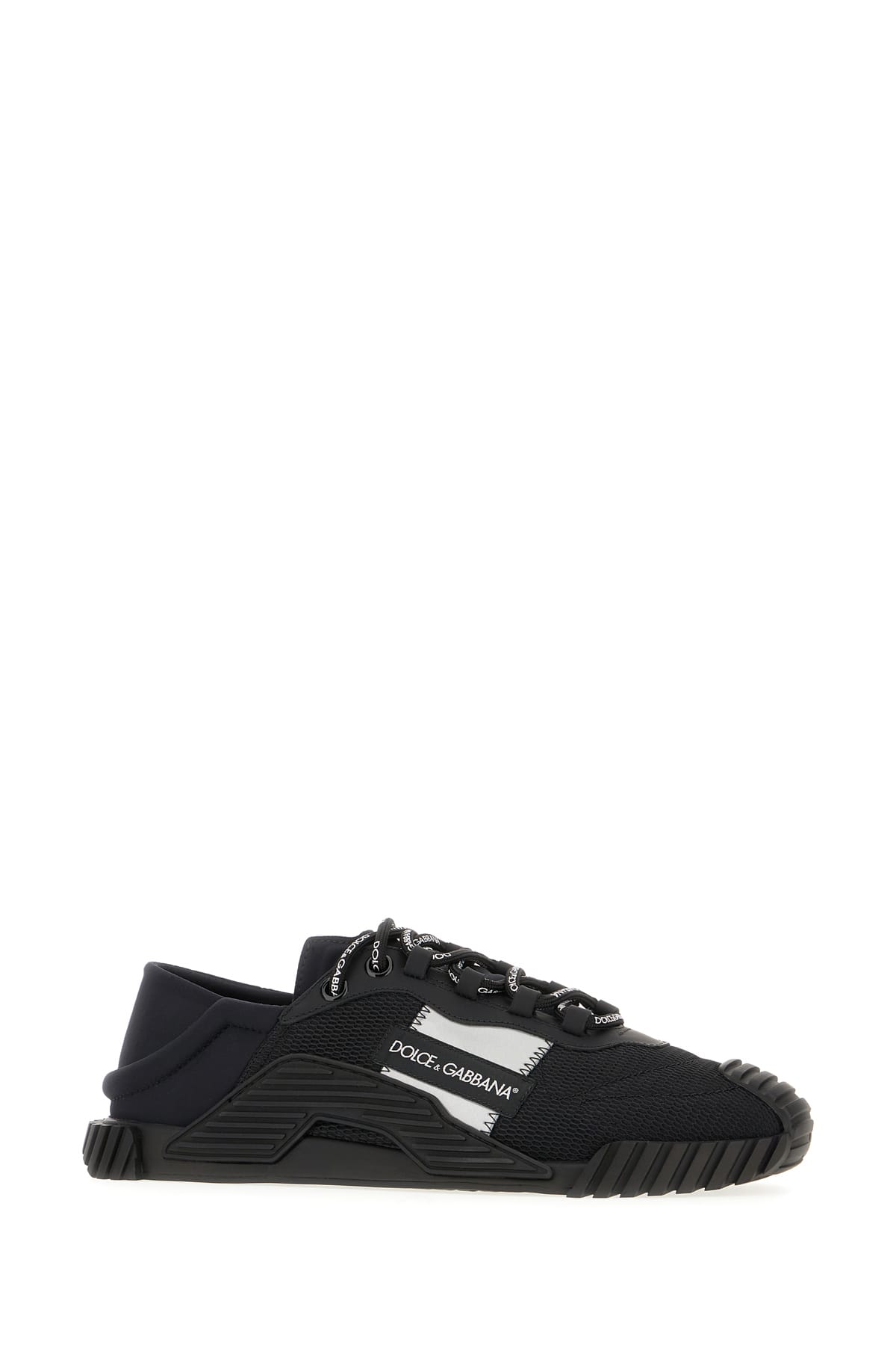 Shop Dolce & Gabbana Multicolor Stretch Nylon And Rubber Ns1 Sneakers In Nero