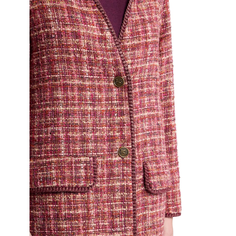 Etro Coat In Burgundy