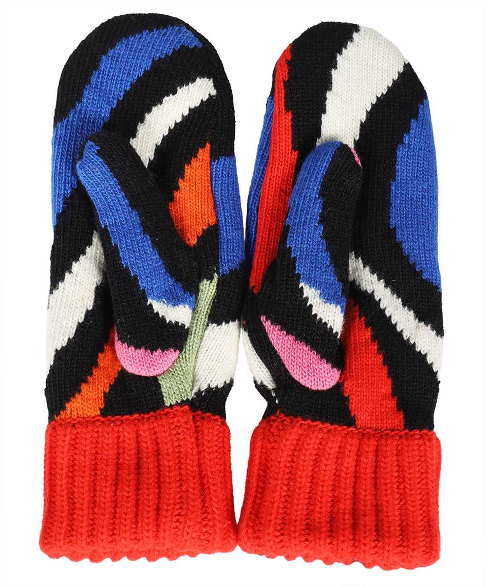 Shop Pucci Wool Gloves In Red