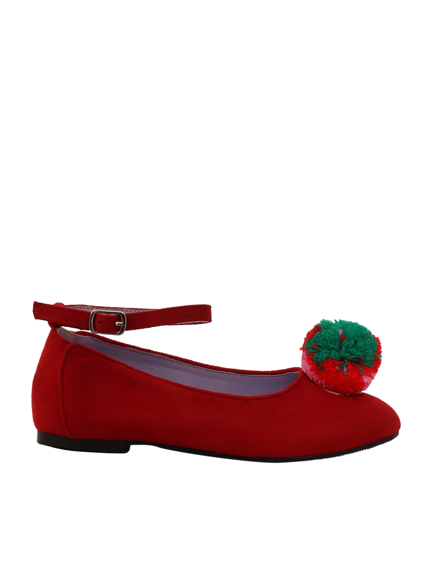 Stella Mccartney Fluffy Fruit Ballerina Shoes In Red