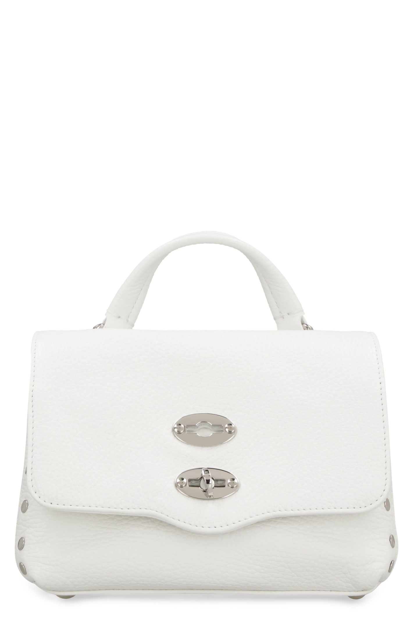 Shop Zanellato Postina Baby Leather Handbag In Bianco Latte