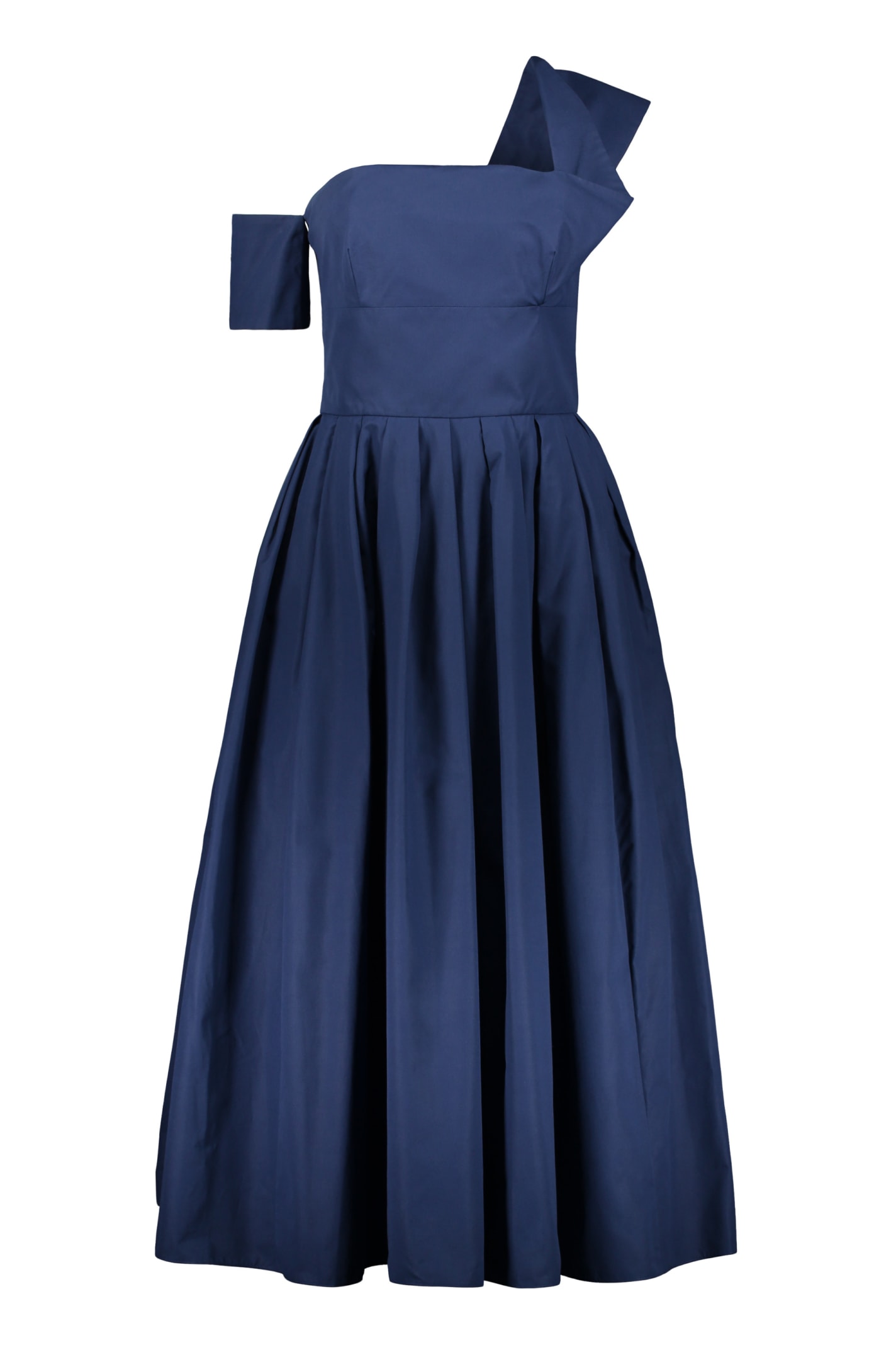 Shop Alexander Mcqueen Midi Dress In Blue