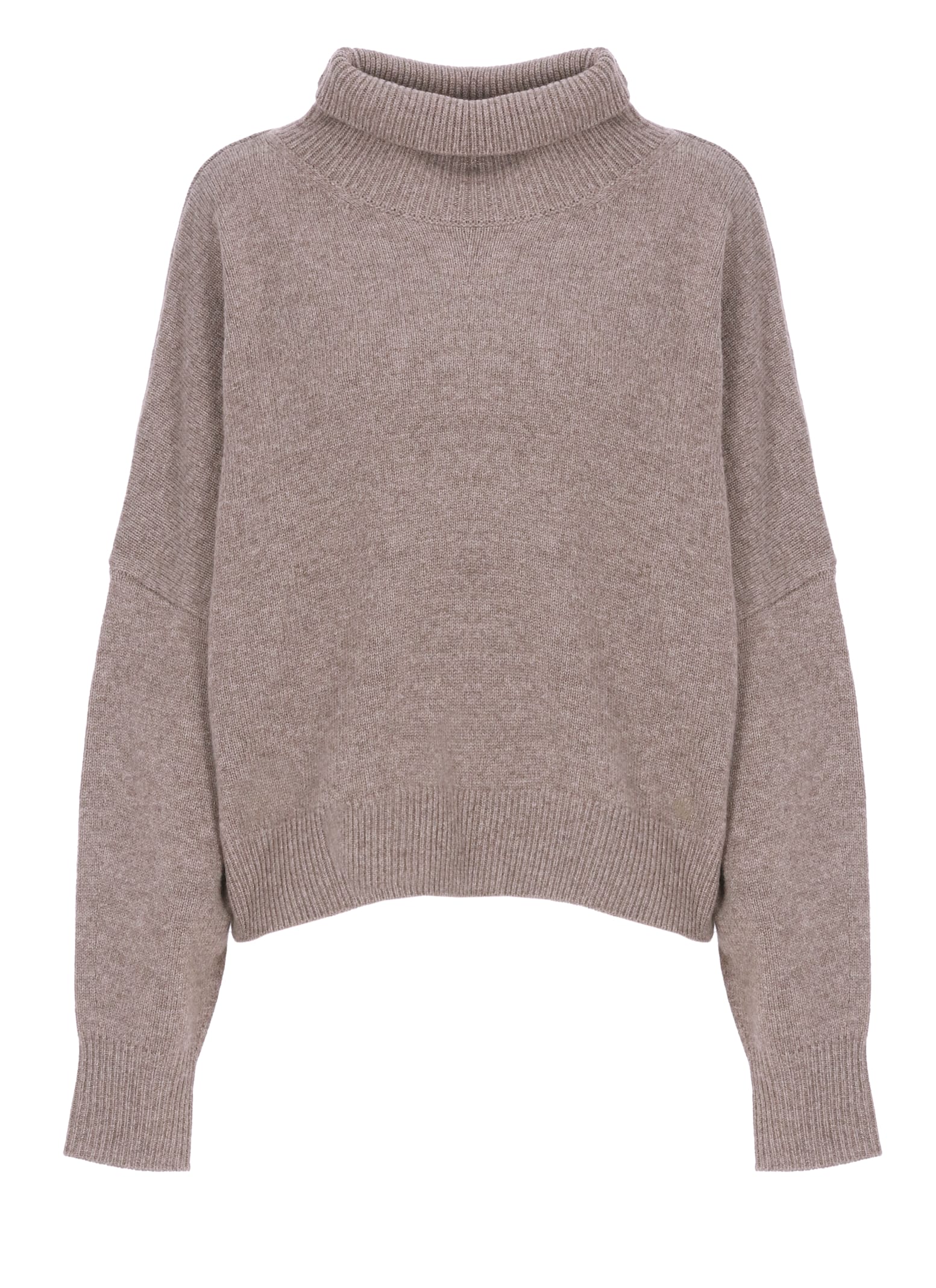Loulou Studio Luke Stand Collar Wool Sweater In Brown