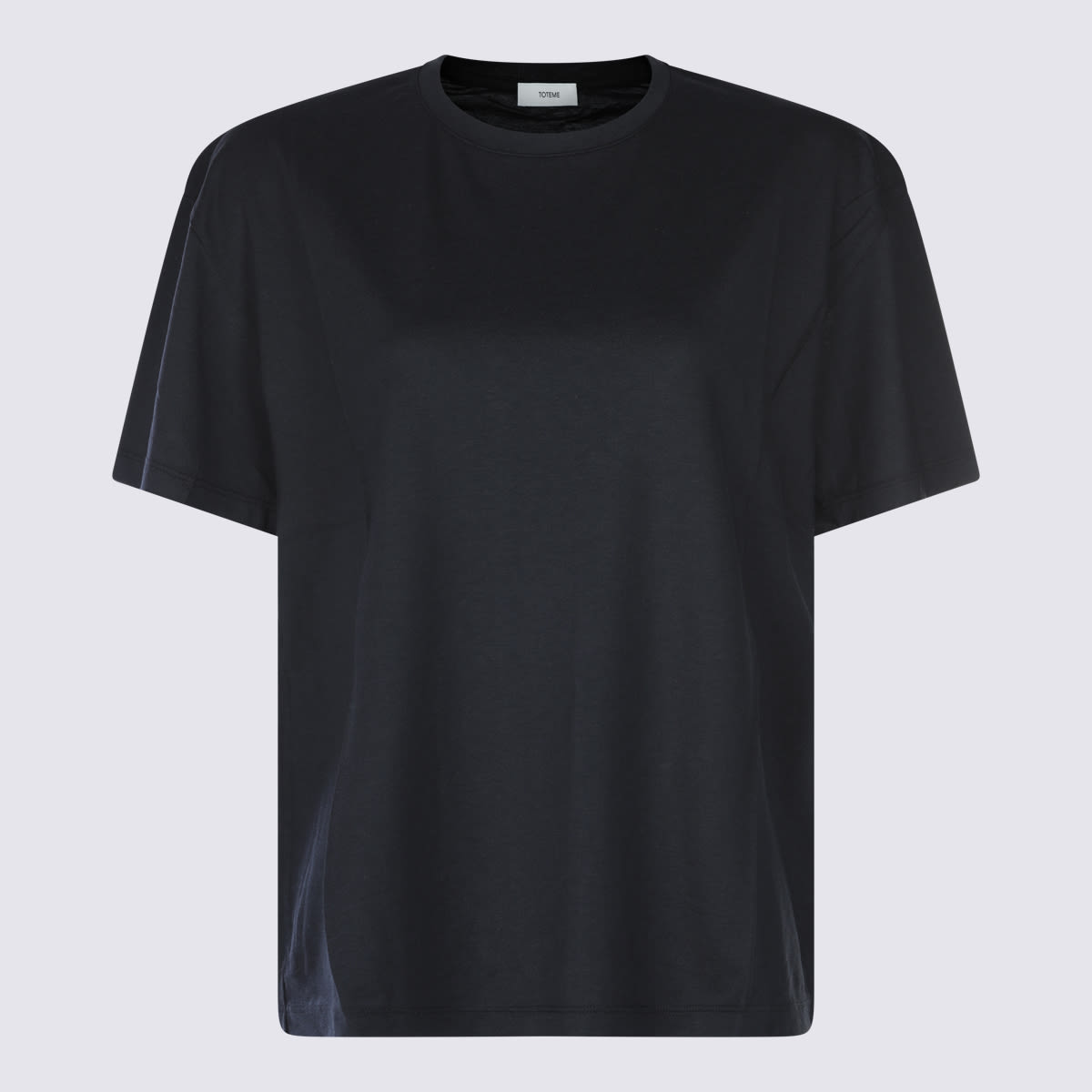 Totême Toteme Women's Black Logo-embroidered Organic Cotton T-shirt In Black