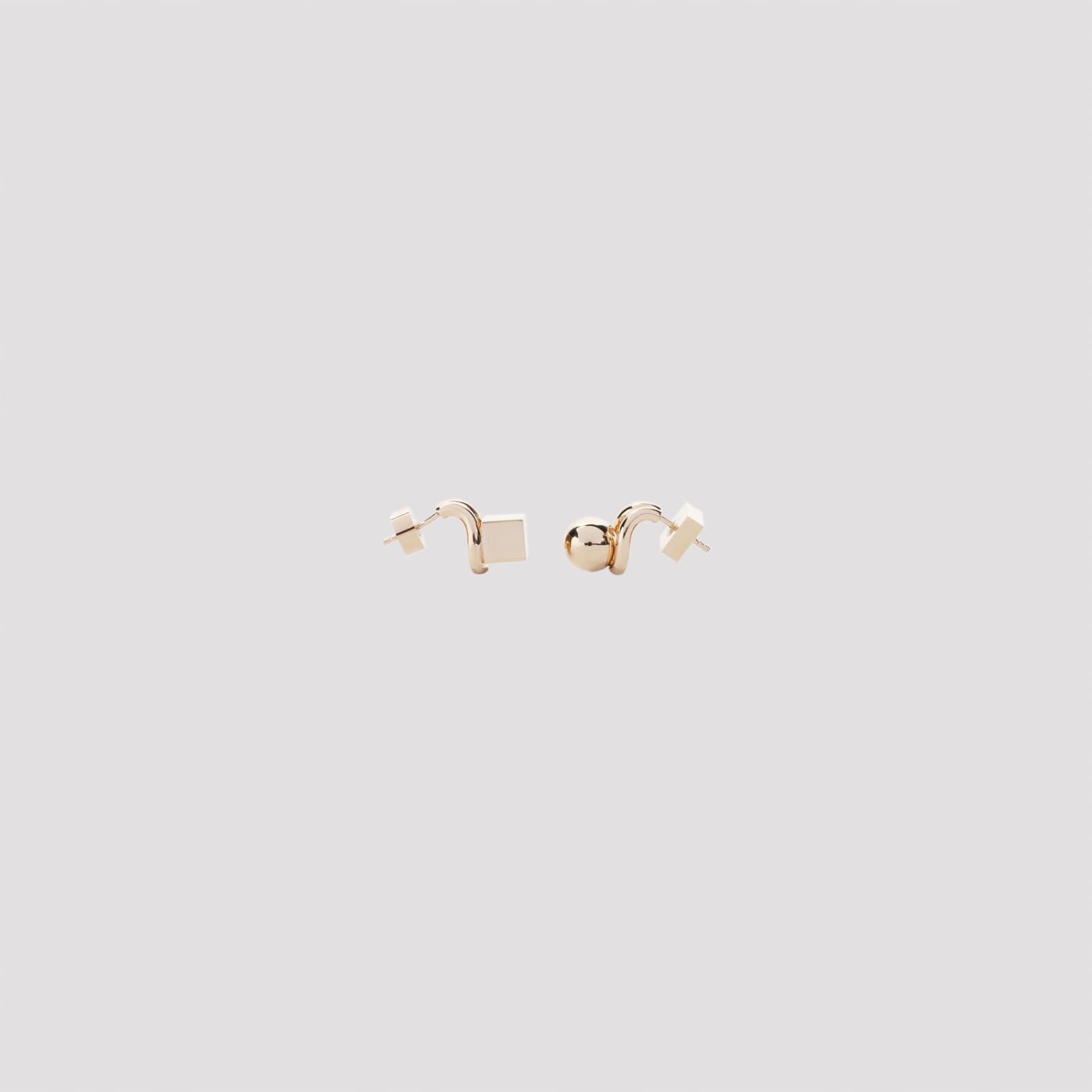 Jacquemus Women's Les Puces Golden Ball Cube Earring | 241jw7155845 In Gold