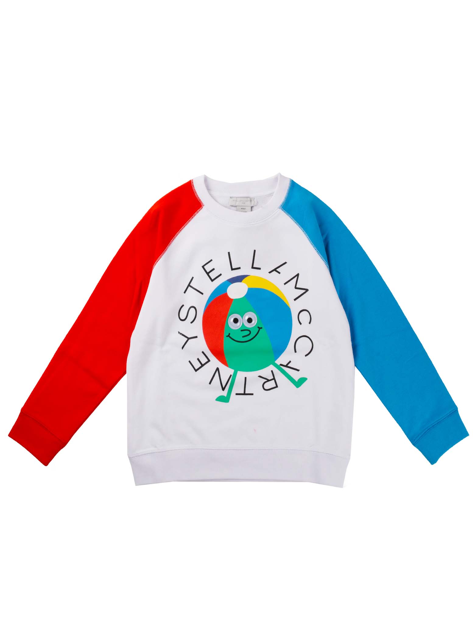 Stella McCartney Kids Sweatshirt With Colored Sleeves And Print