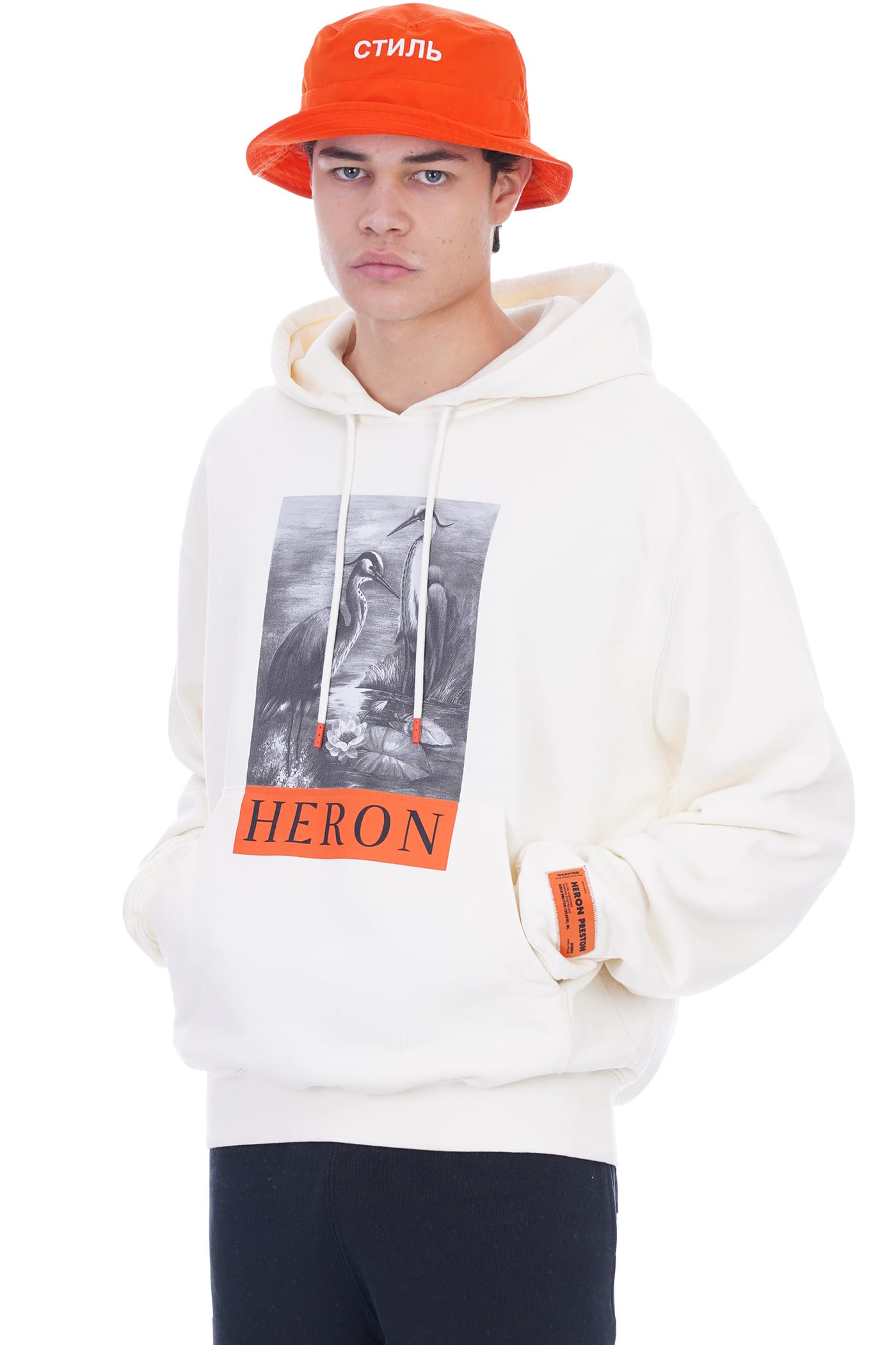Heron Preston Sweatshirt In Cotton With Print In White