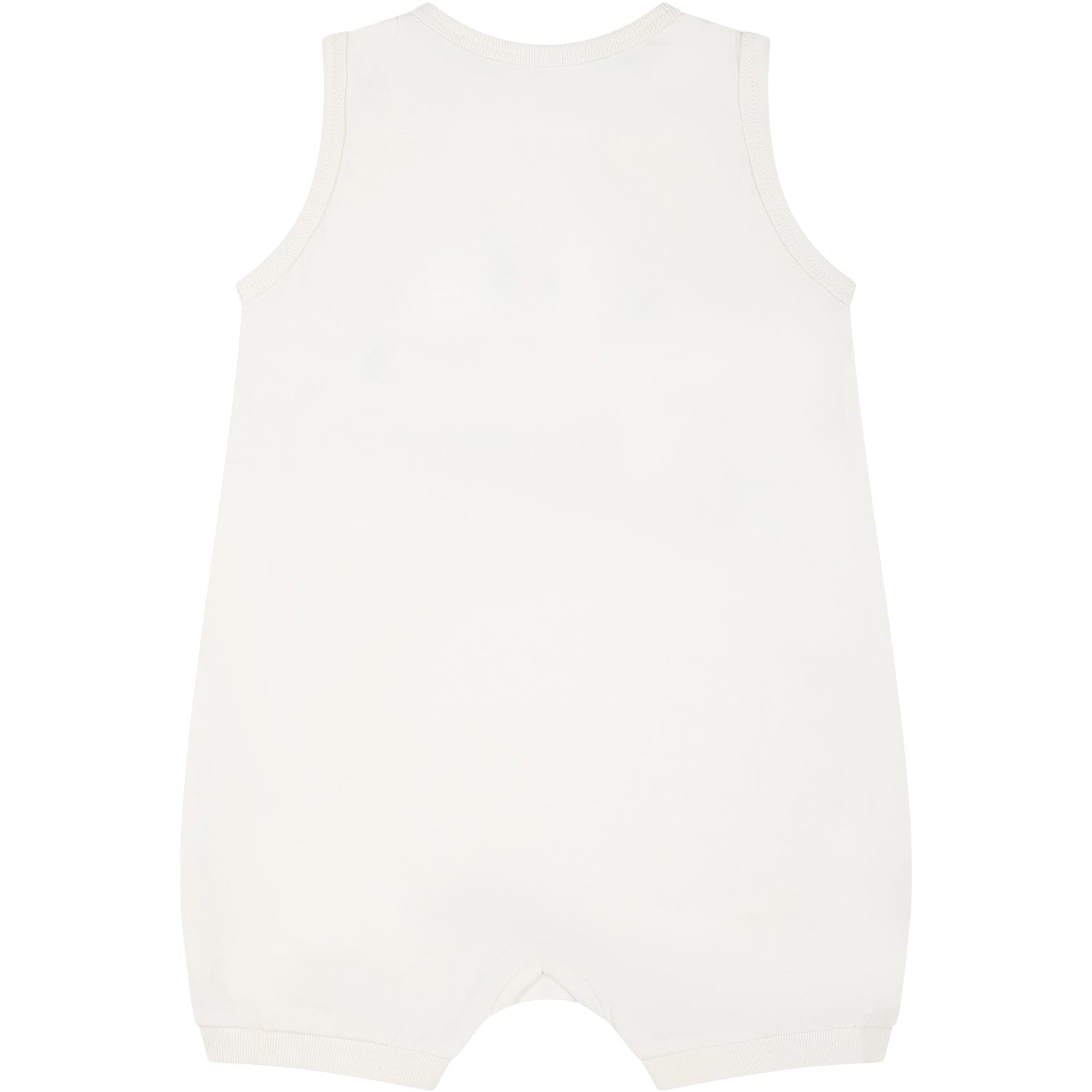 Shop Molo Ivory Romper For Babykids With Smiley In White