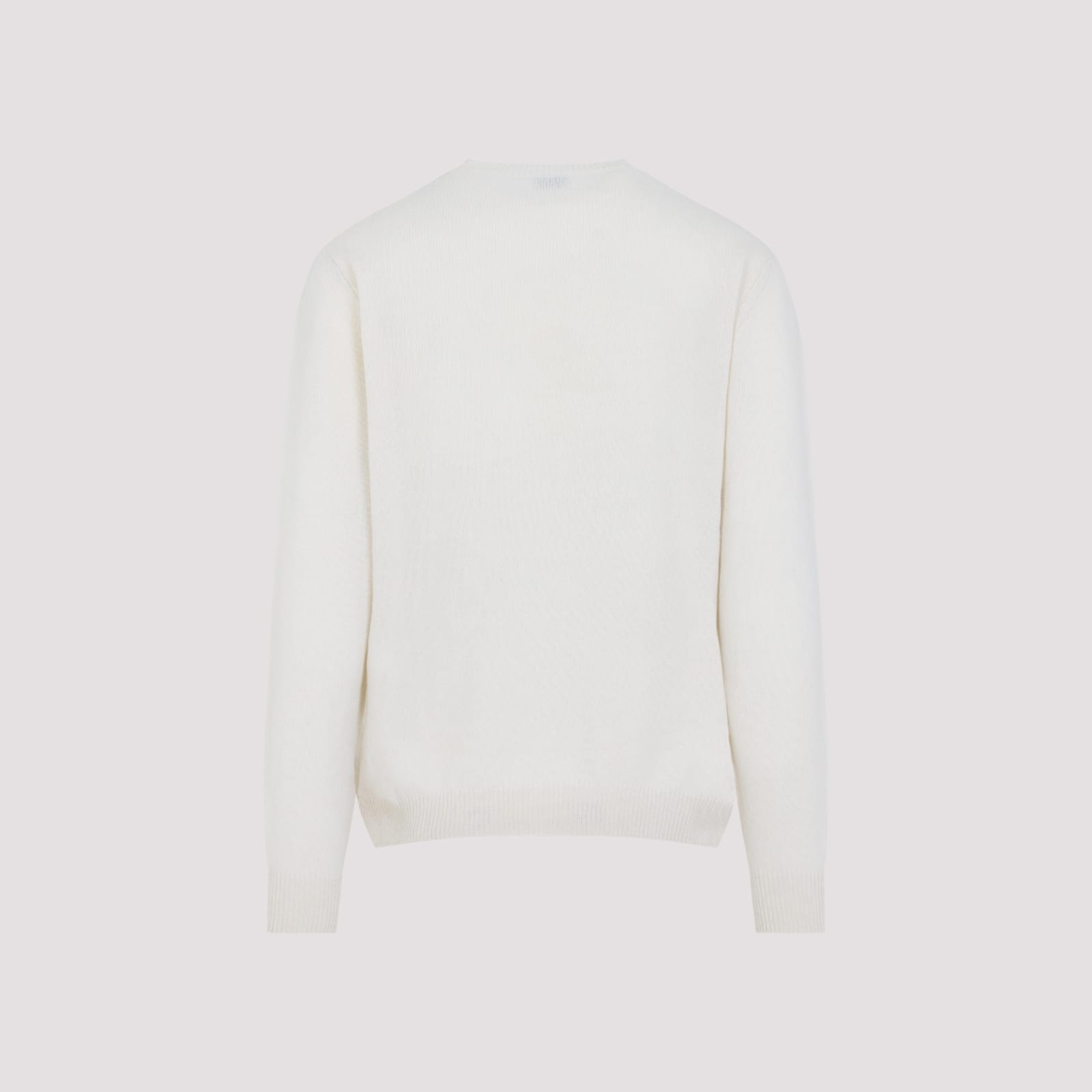 Etro Cashmere Knitted Crewneck Sweater With Long Sleeves In White
