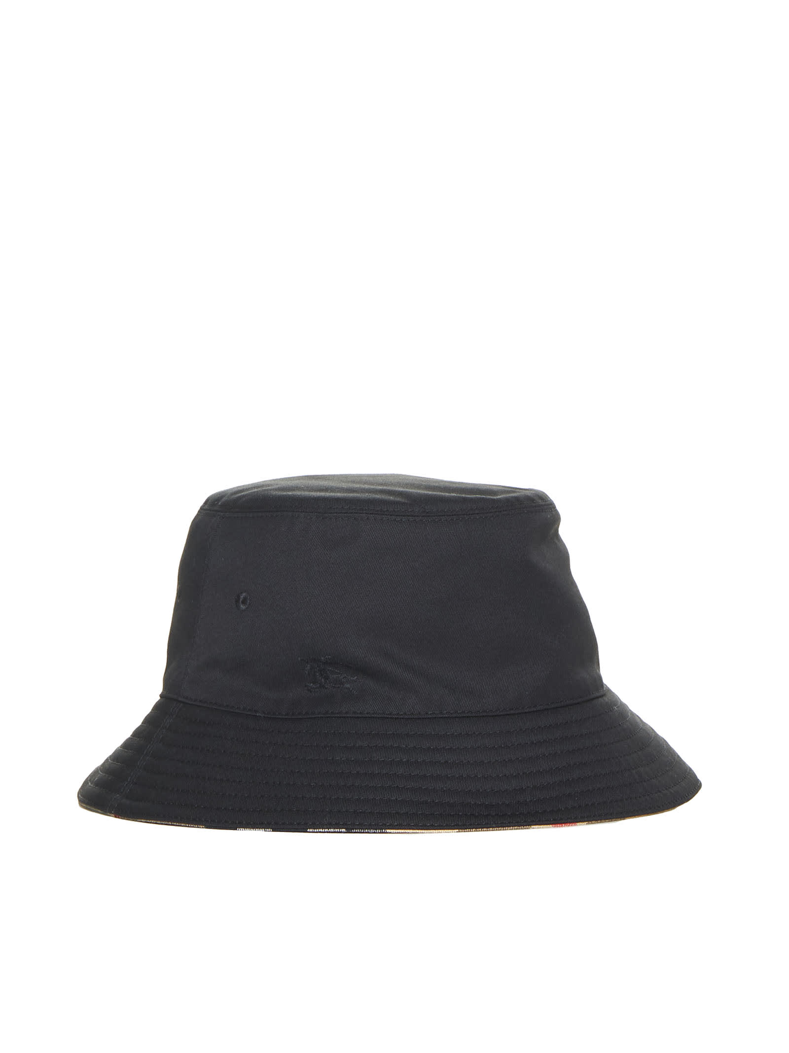 Shop Burberry Hat In Black