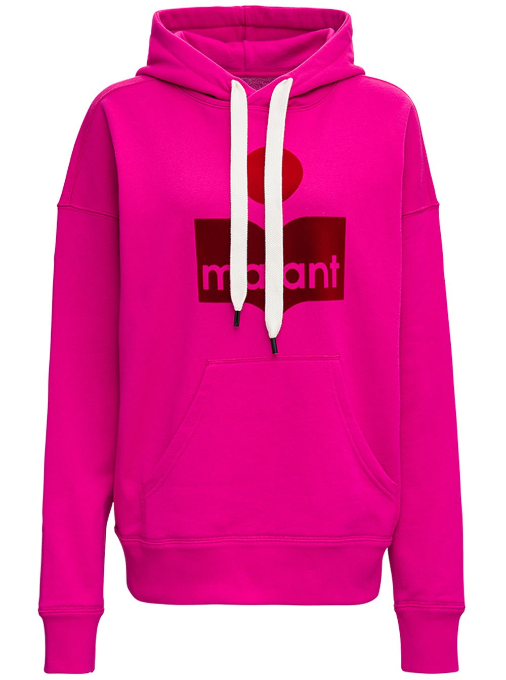 Isabel Marant Étoile Pink Jersey Hoodie With Logo Print