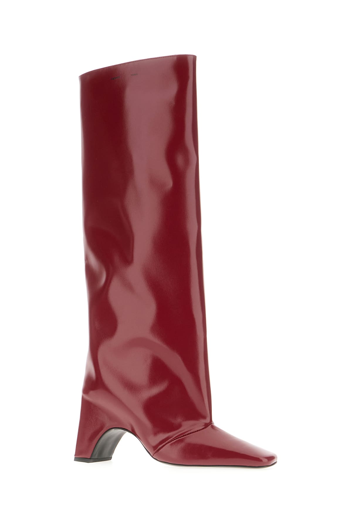 Shop Coperni Grape Leather Gloss Bridge Boots In Red