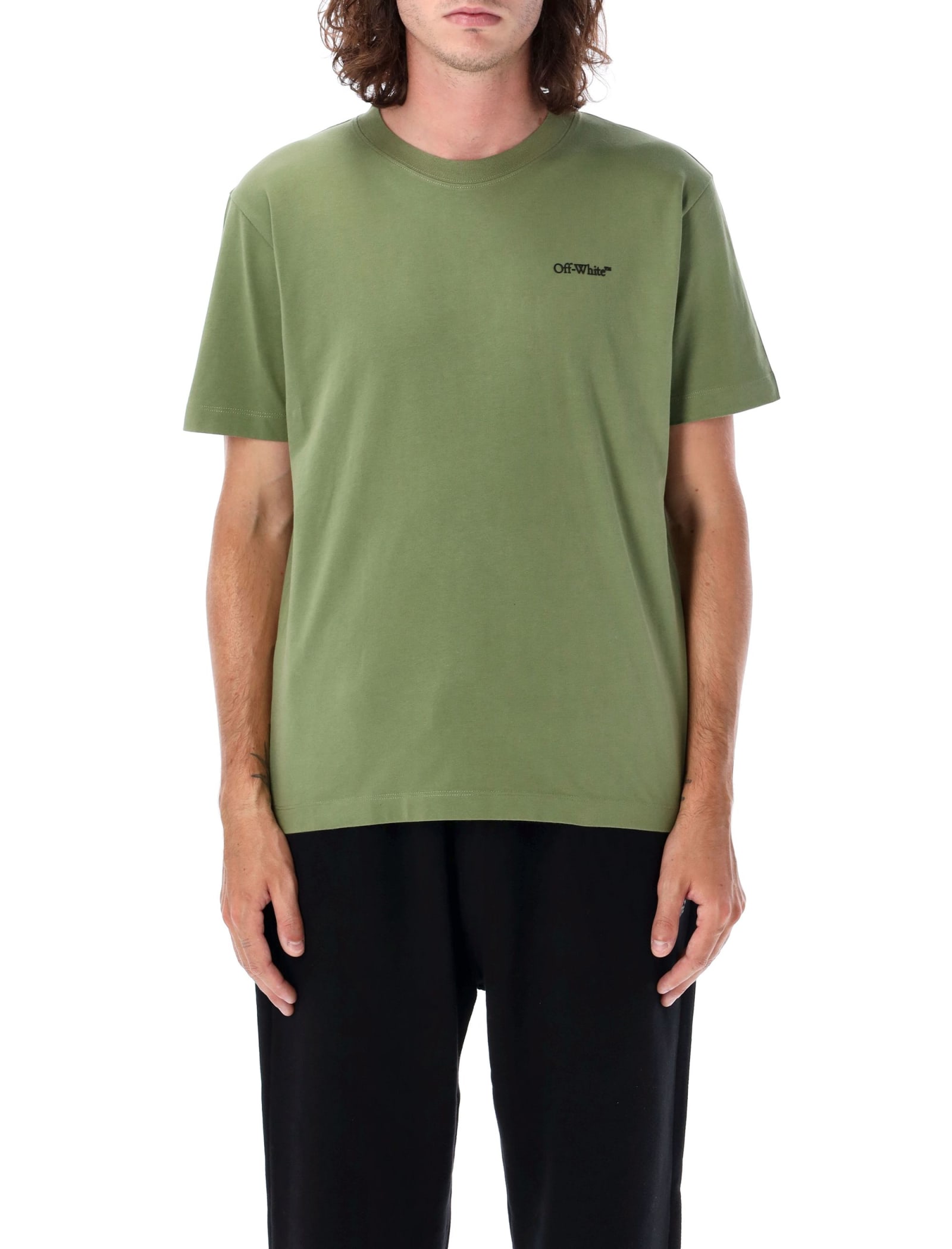 Shop Off-white Windy Arrow Slim T-shirt In Four Leaf