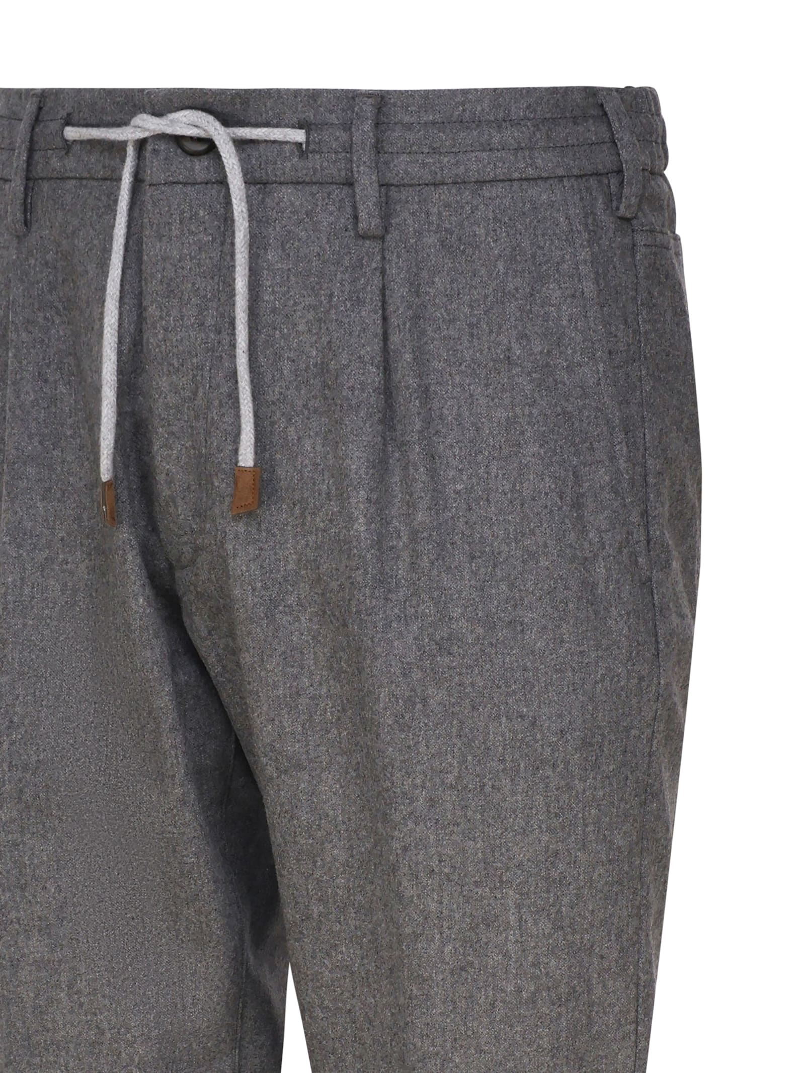 Shop Eleventy Jogging Pants In Melange Grey