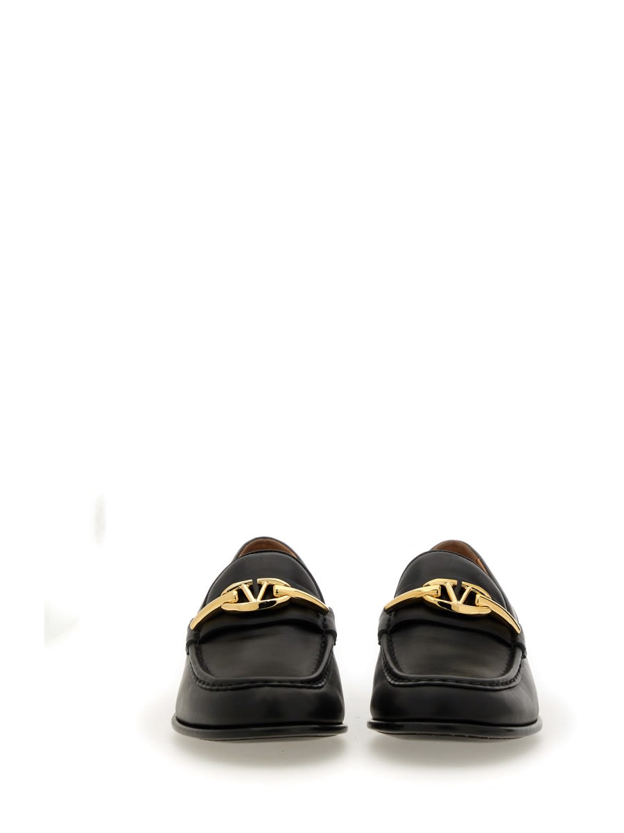 Shop Valentino Moccasin Vlogo The Bold Edition In Black