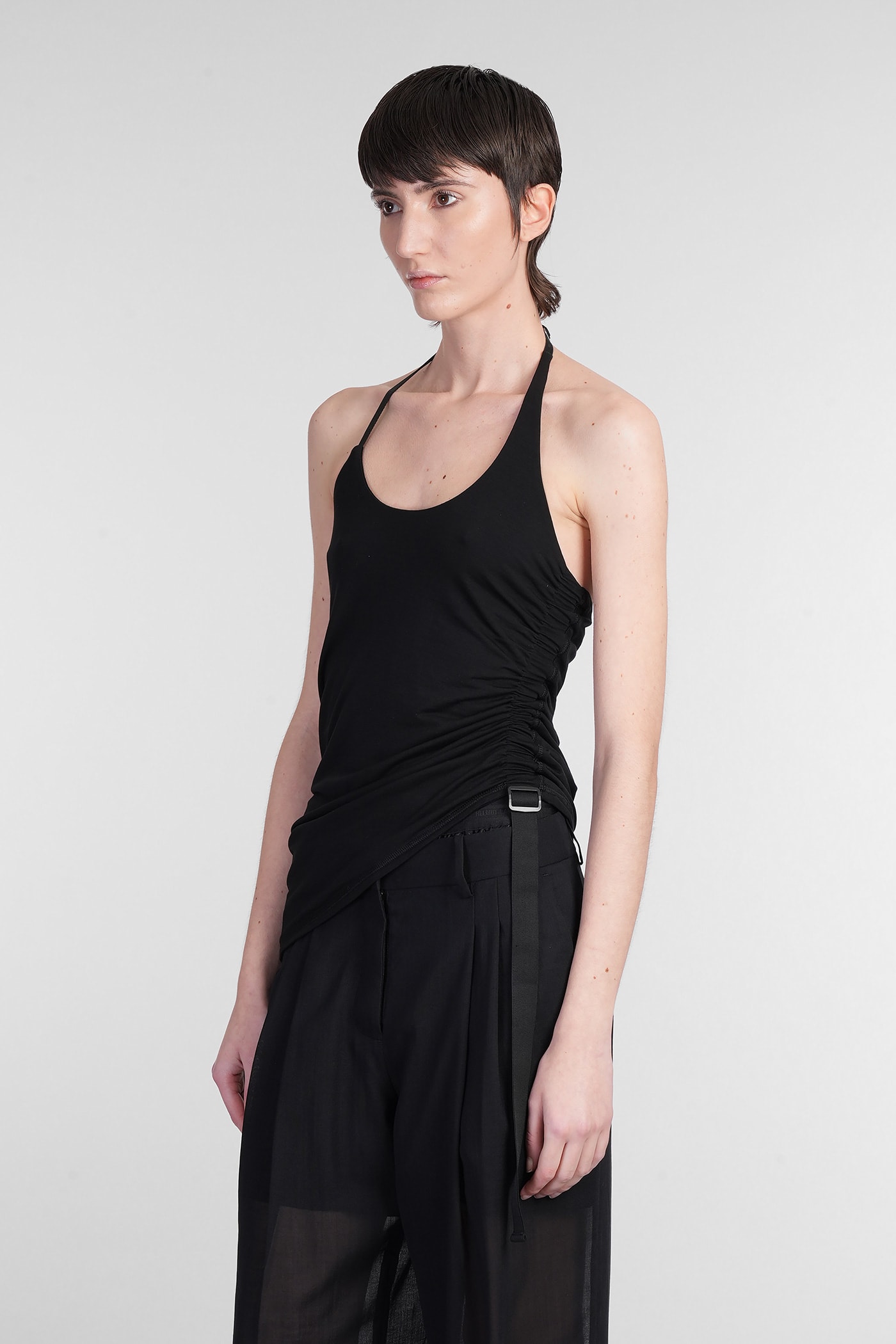 Helmut Lang Topwear In Black Wool And Polyester In Black