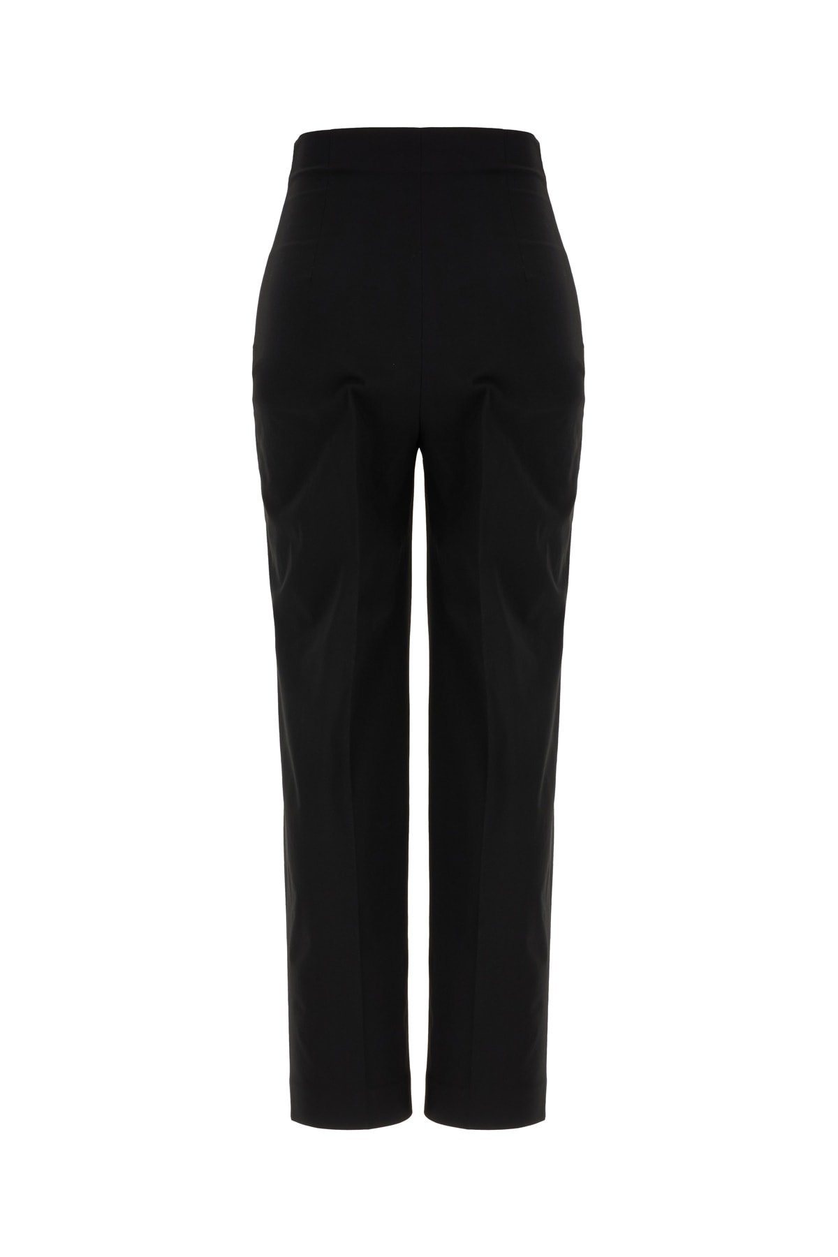 Alberta Ferretti Black Stretch Wool Blend Pants In Black