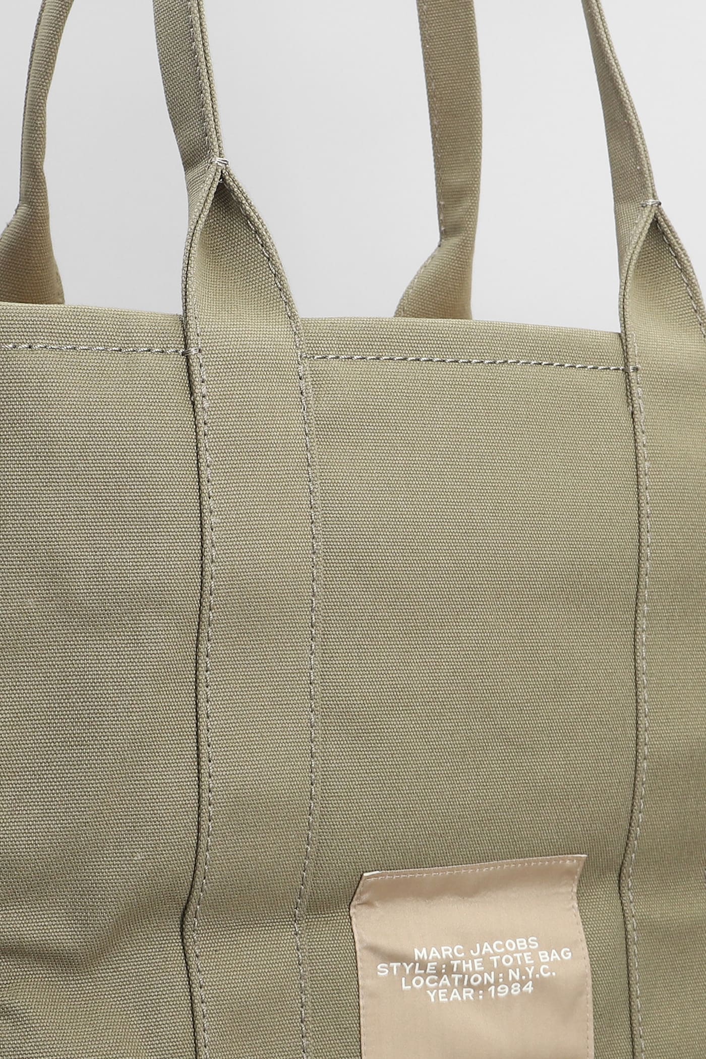 Shop Marc Jacobs The Large Tote Tote In Green Cotton