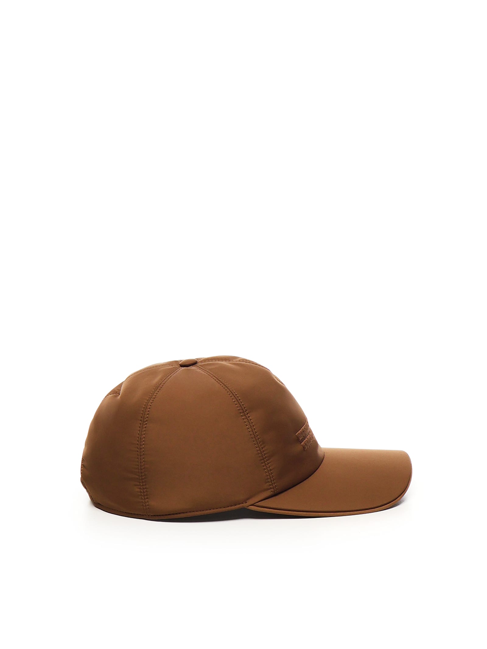 Zegna Technical Fabric Baseball Hat In Brown