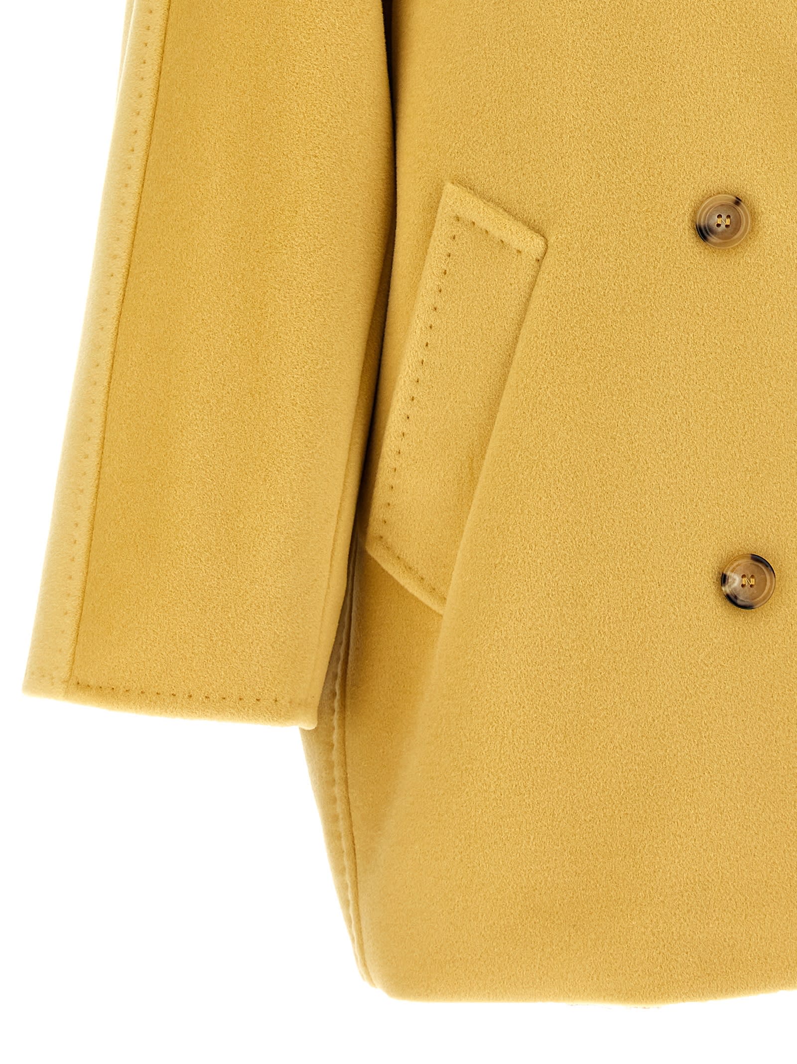 Max Mara 101801 Icon Coat Coats And Trench Coats Yellow In Yellow