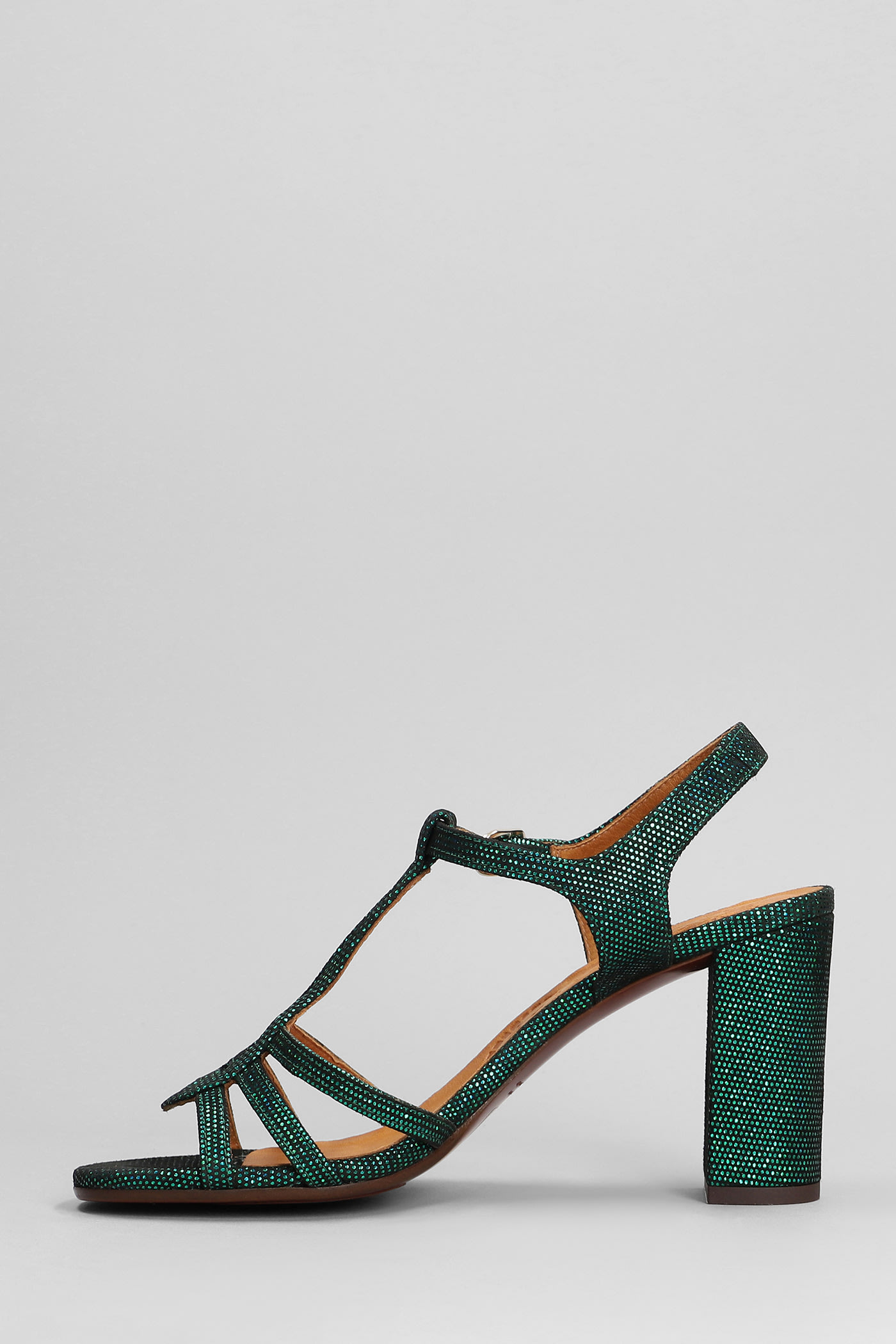 Shop Chie Mihara Babi 44 Sandals In Green Leather
