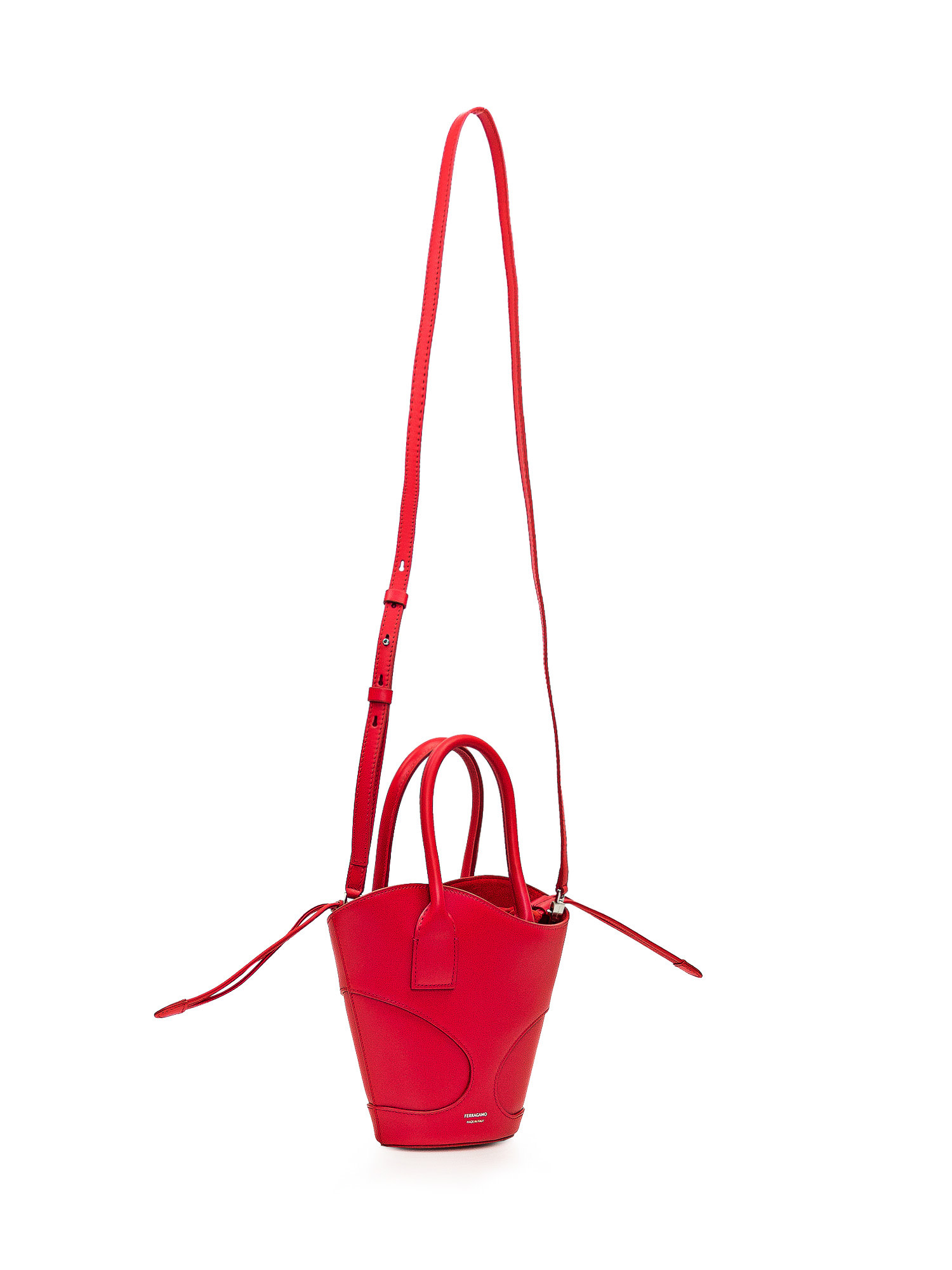 Shop Ferragamo Tote Bag With Cut Out (s) In Flame Red