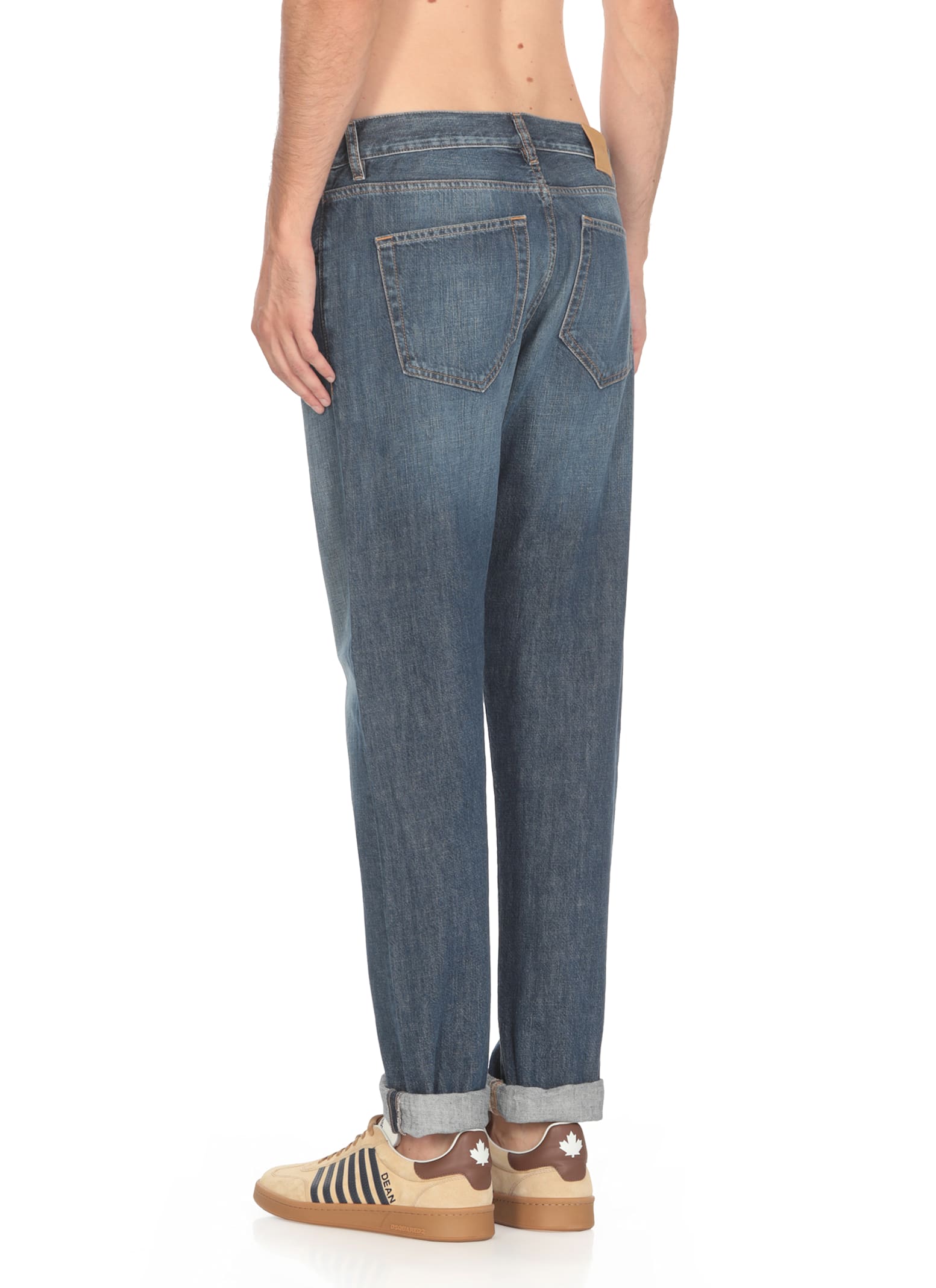 Shop Pt Torino Cotton Jeans In Blue