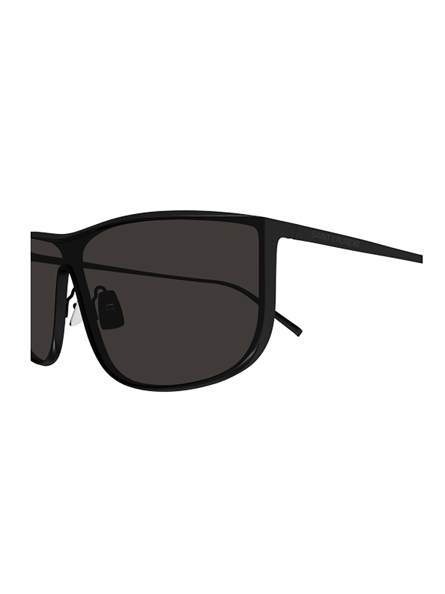 Shop Saint Laurent Sl 605 Luna Sunglasses In Black Black Black