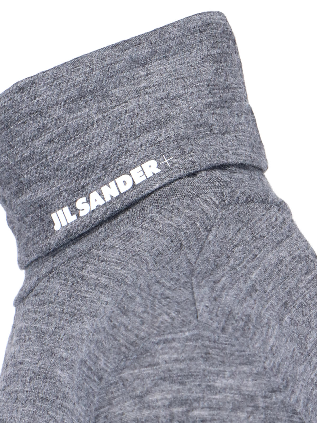 Shop Jil Sander Logo Turtleneck In Gray