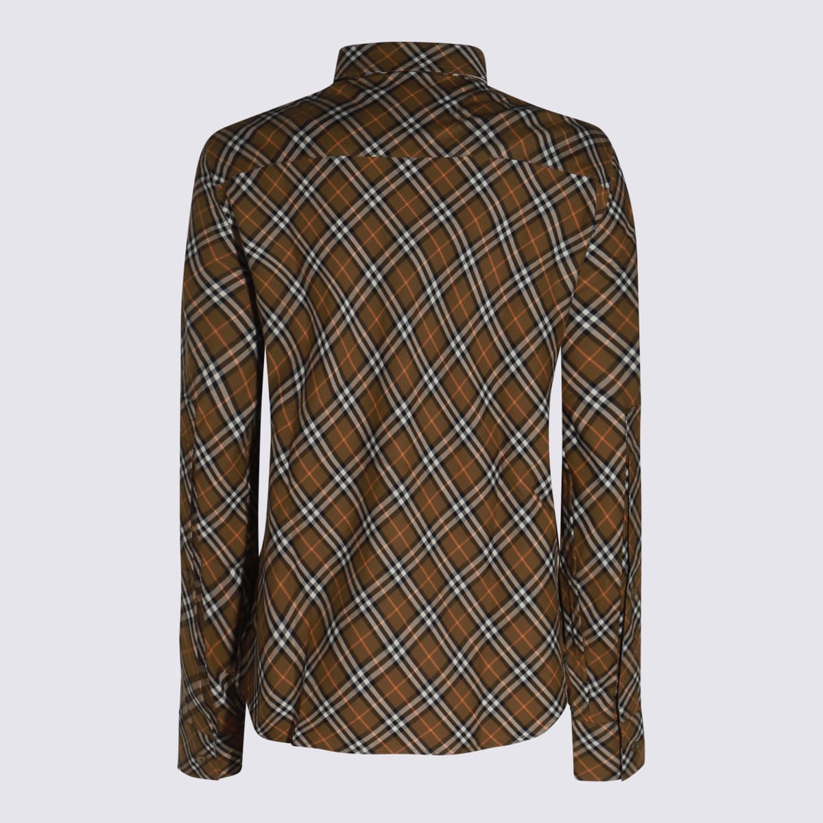 BURBERRY BROWN COTTON SHIRT 