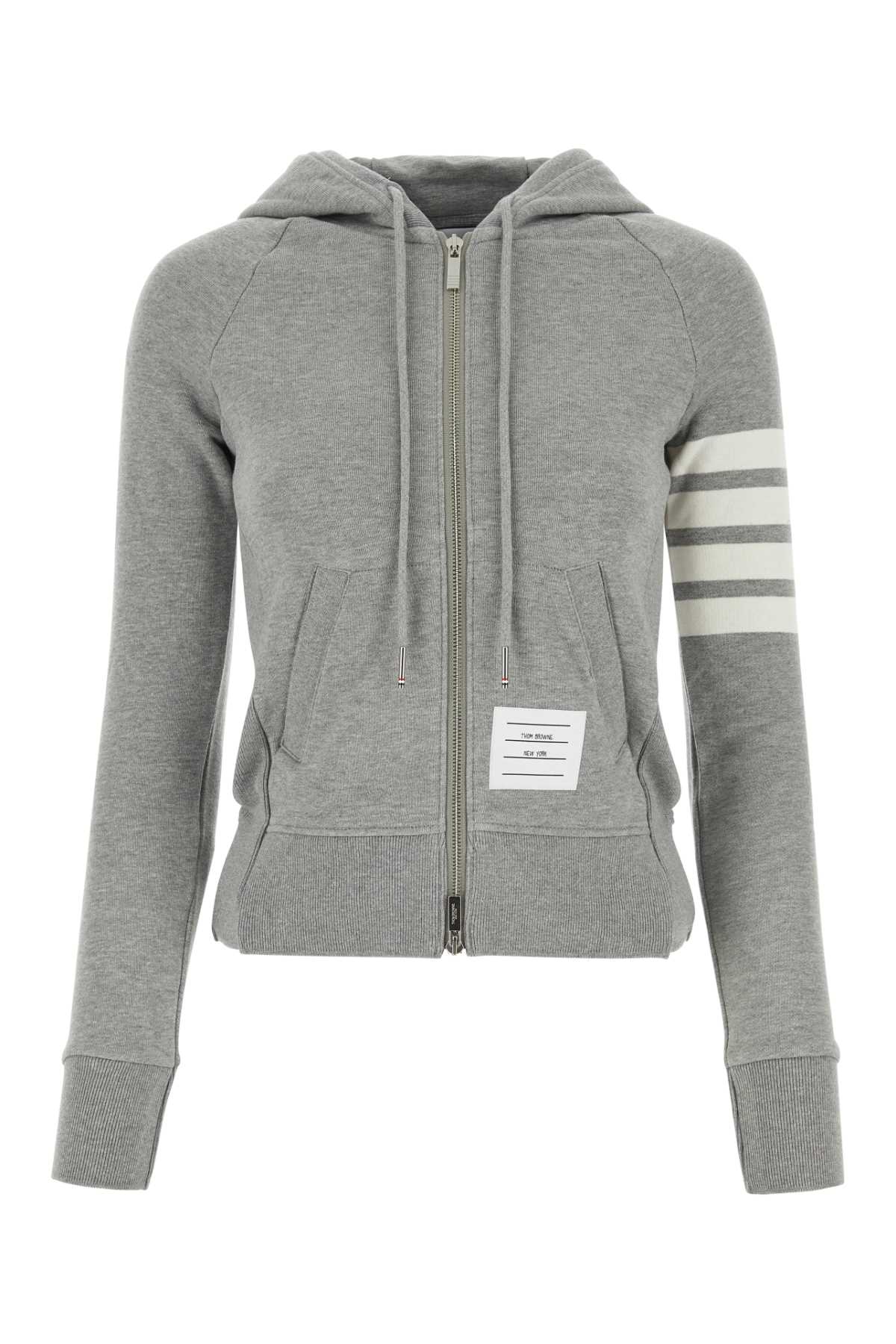 Shop Thom Browne Grey Cotton Sweatshirt In 055