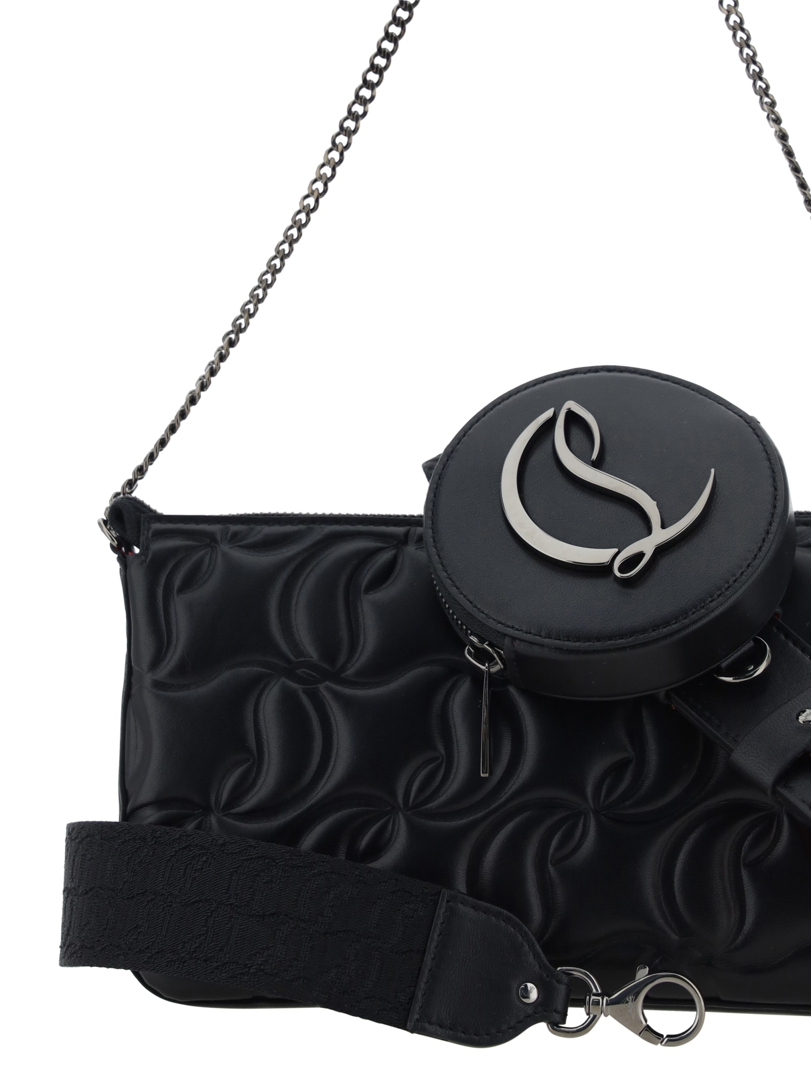 Shop Christian Louboutin Loubila Shoulder Bag In Black