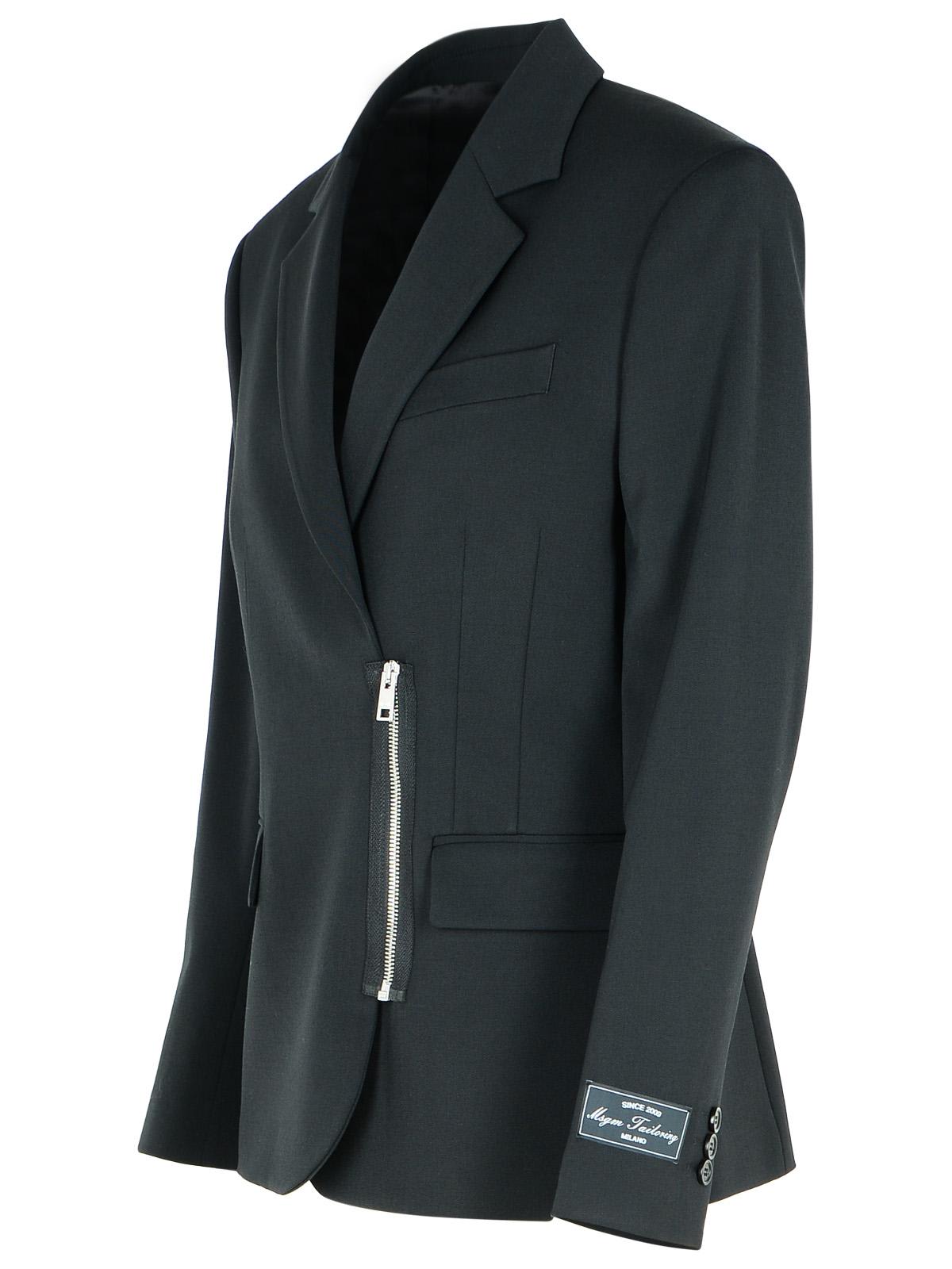Msgm Buttoned Cuffs Flap Pockets Jacket In Black
