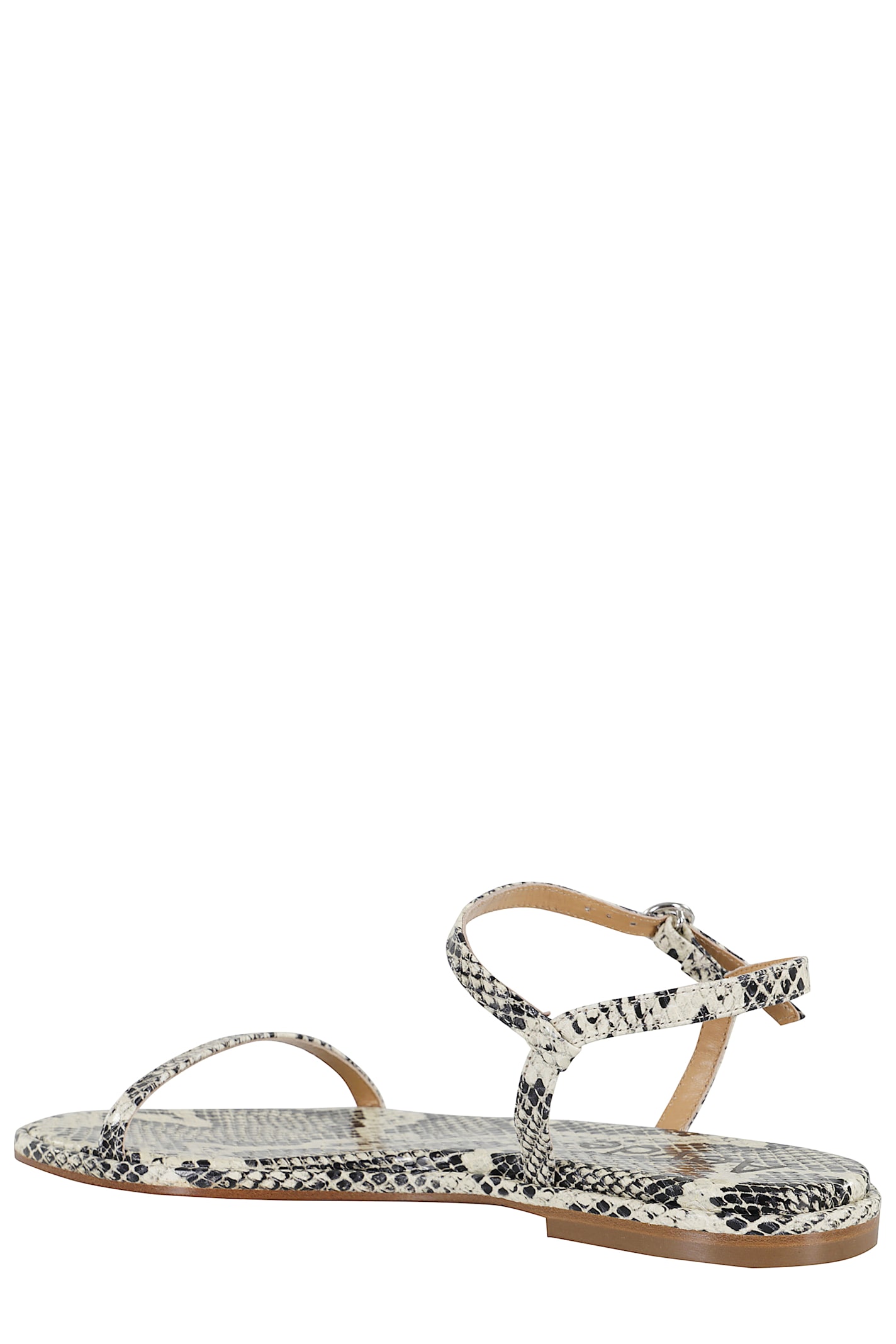 Aeyde Nettie Snake Print Goat Leather Creamy In Creamy