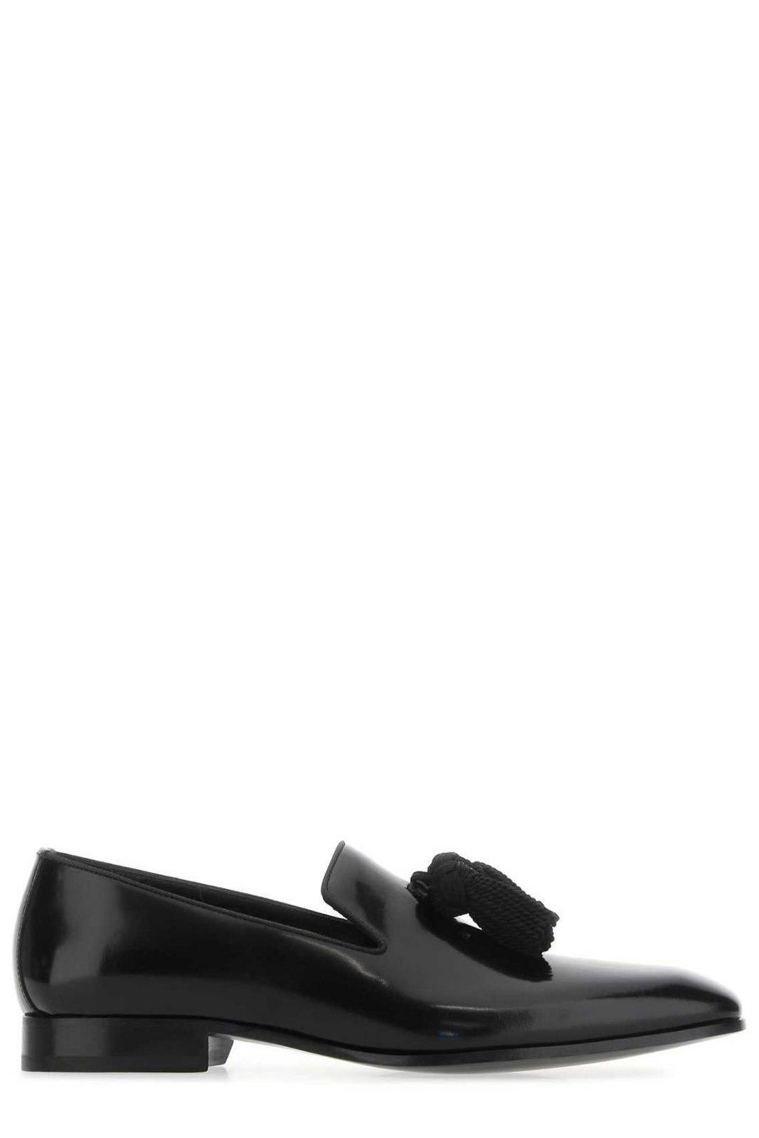 Shop Jimmy Choo Foxley Slip-on Loafers In Black