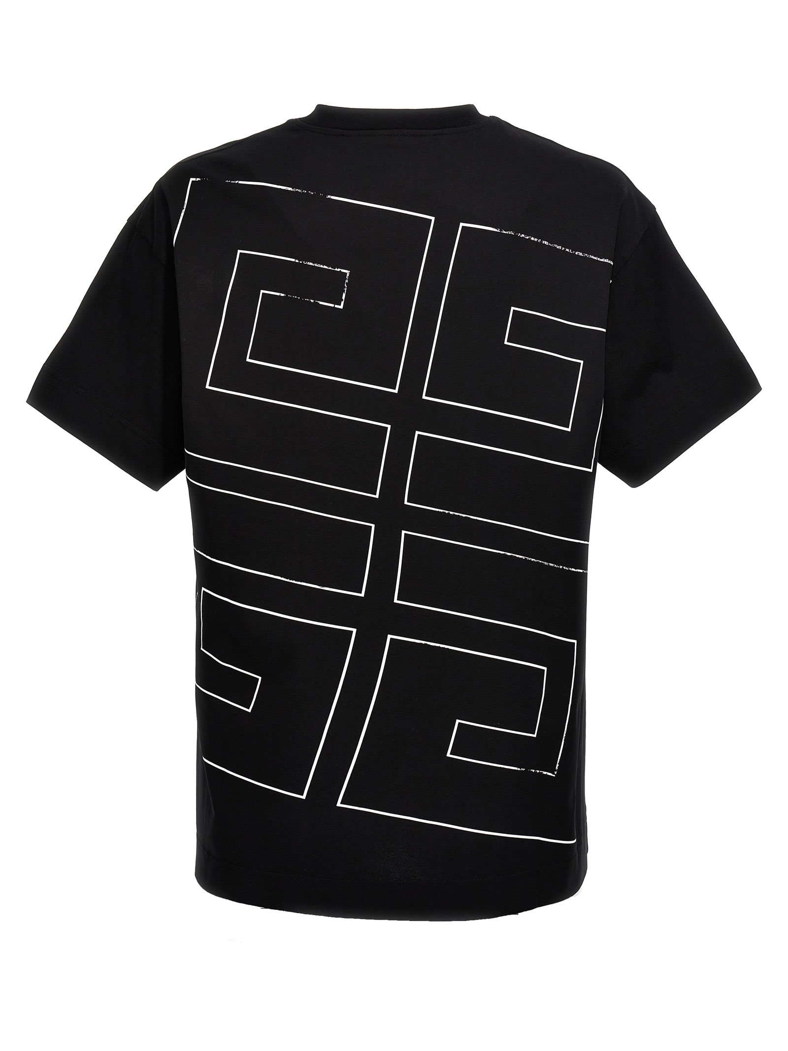 Shop Givenchy Logo Print T-shirt In White/black