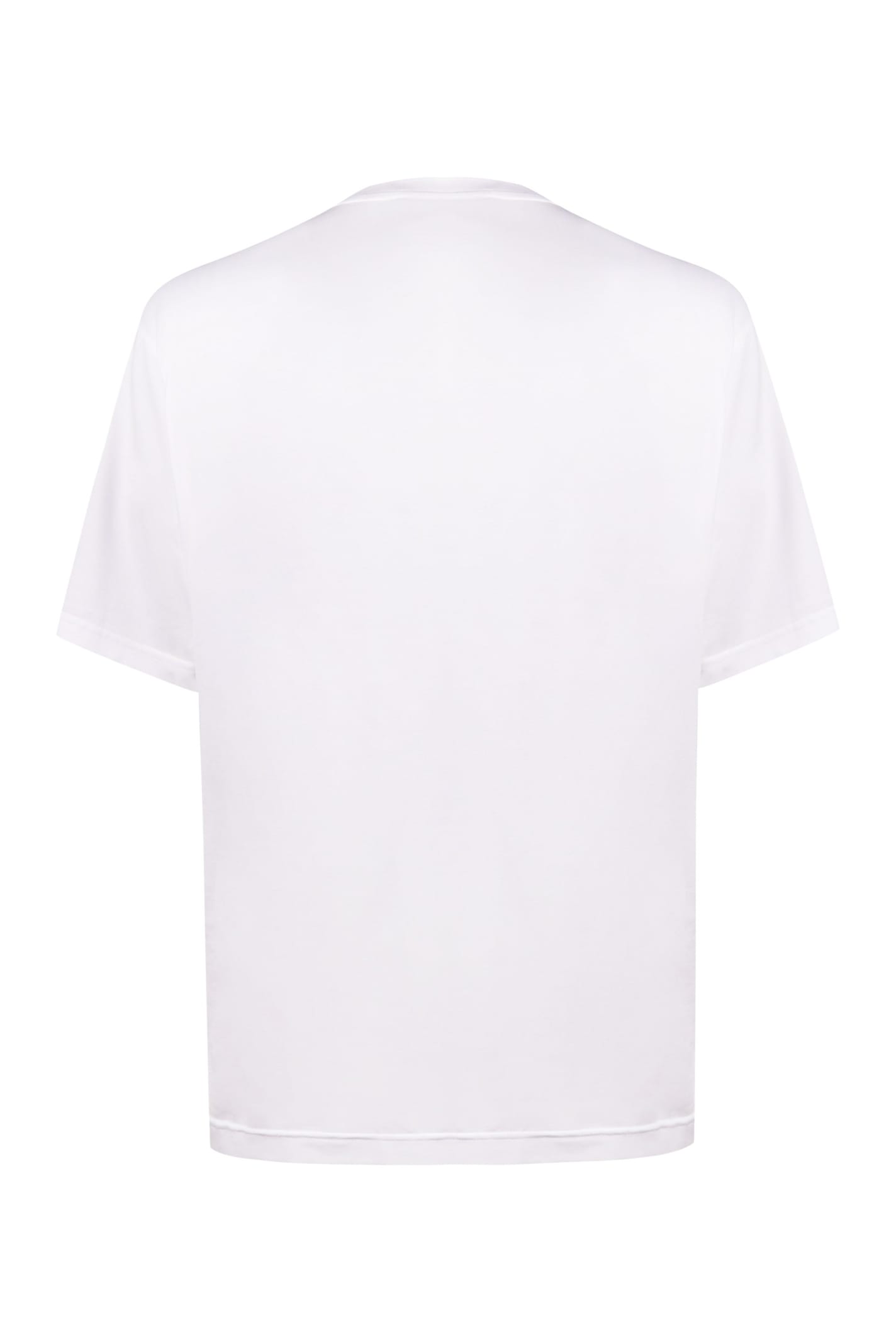 Shop Dolce & Gabbana Cotton Crew-neck T-shirt In White