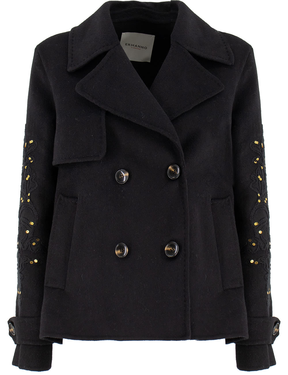 Shop Ermanno Firenze Coat In Nero