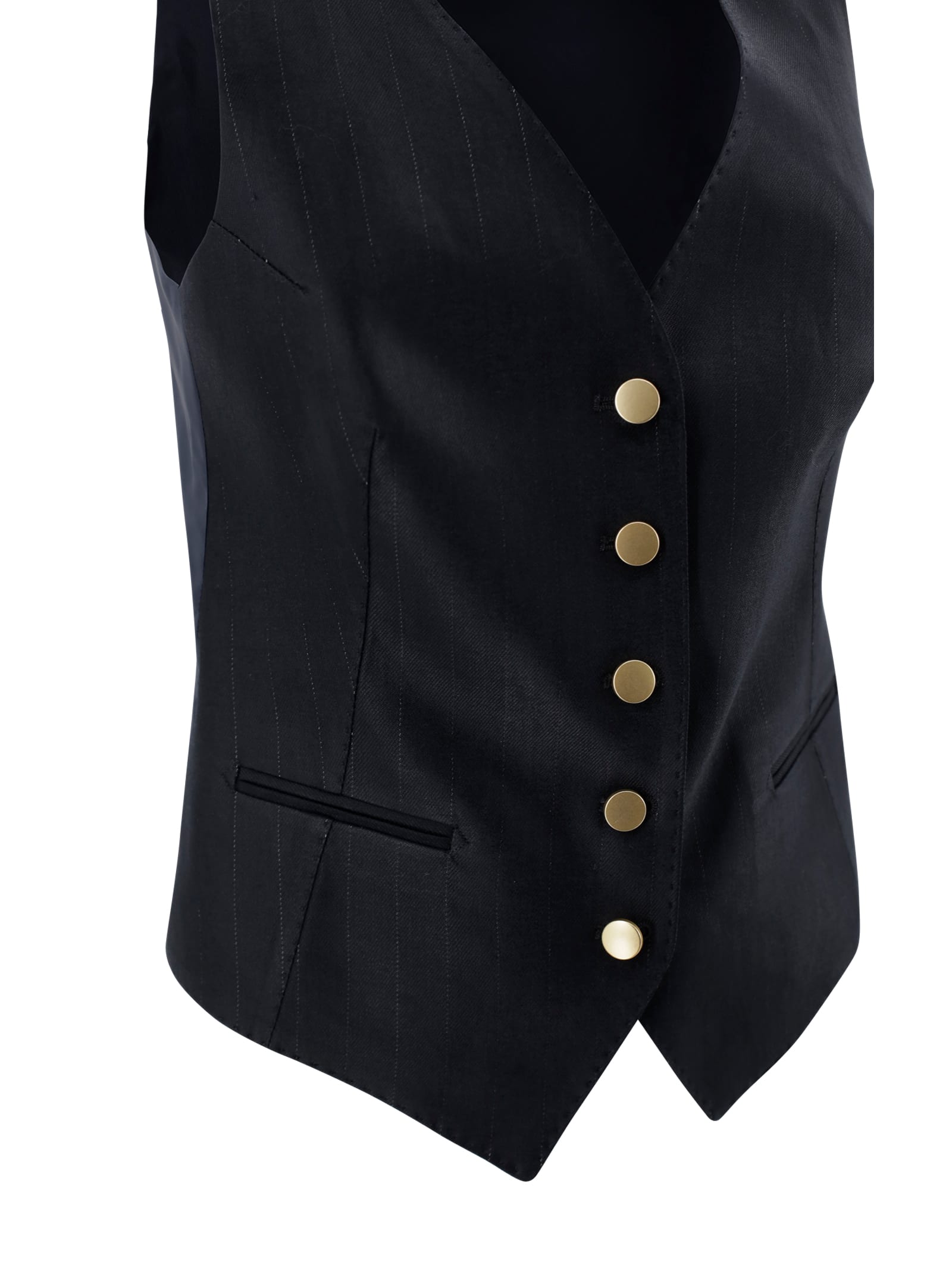 Tagliatore Waistcoat With Pinstripe Pattern And Button Detailing