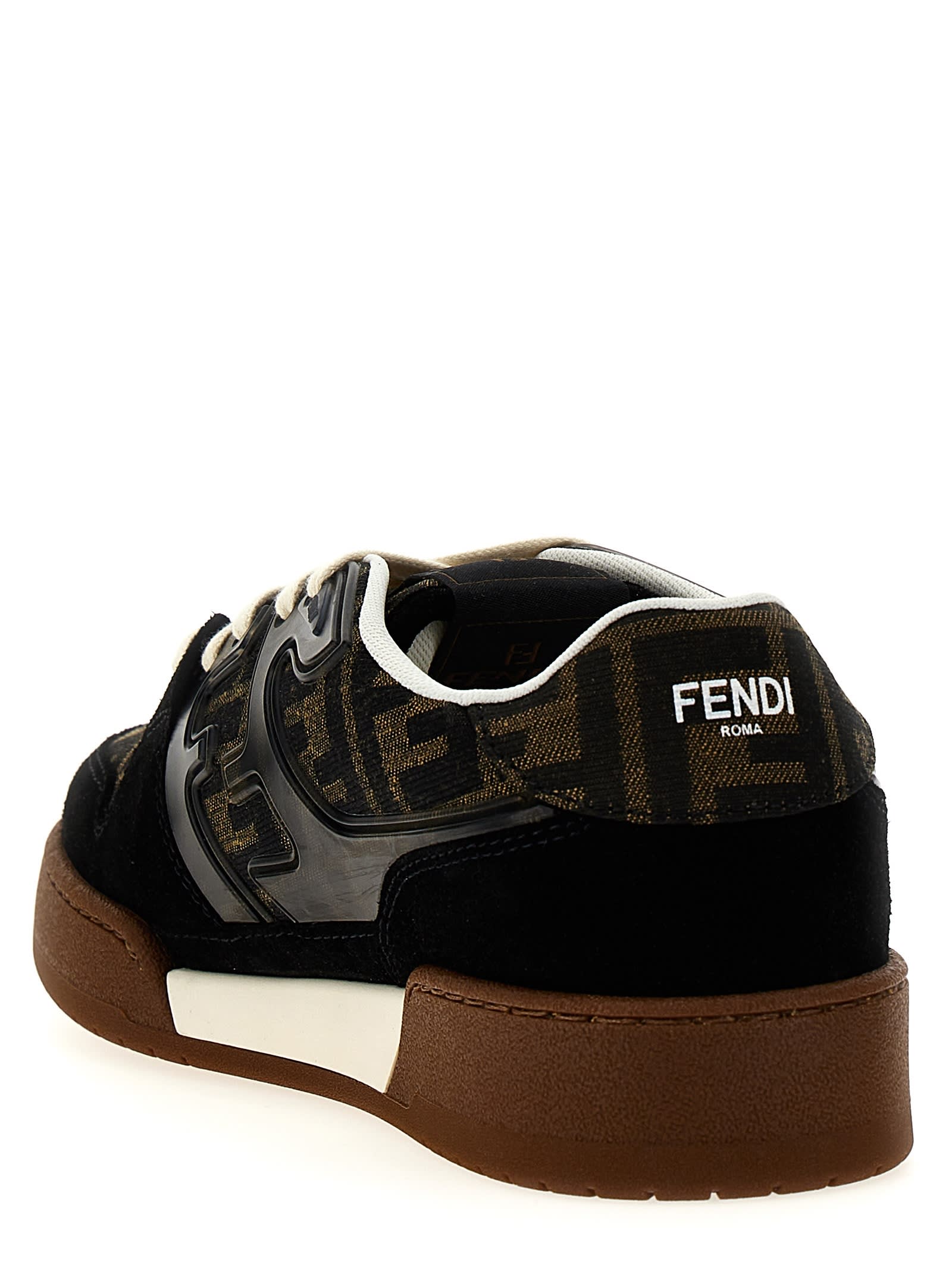 Shop Fendi Match Sneakers In Black