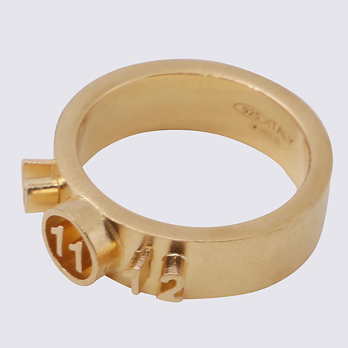 Shop Maison Margiela Gold-tone Metal Ring In Golden