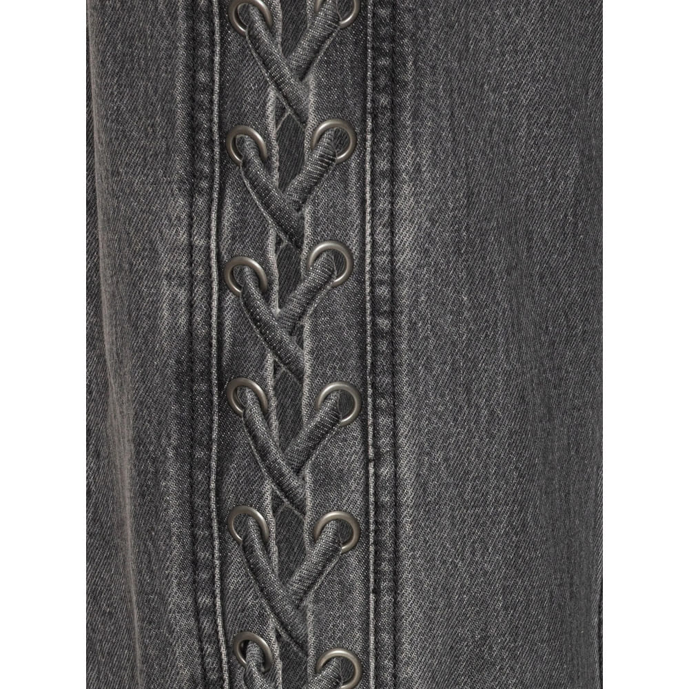 Rotate Birger Christensen Rotate Birgerchristensen Pants With Laces In Gray