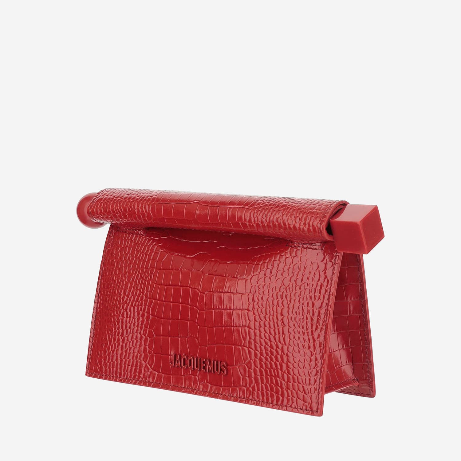 Jacquemus La Petite Pochette Rond Carré In Red