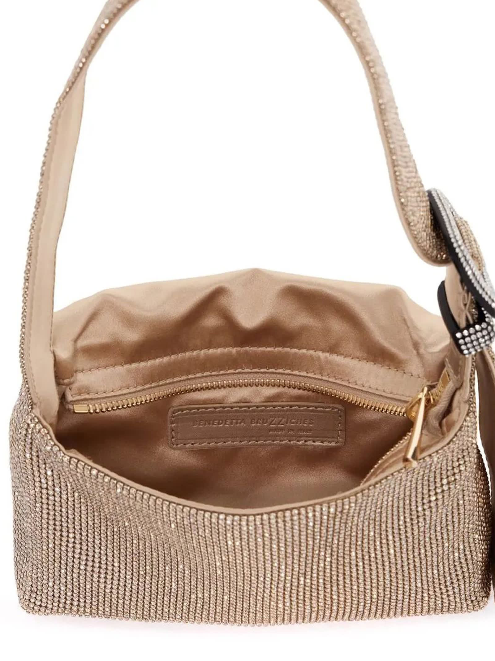 Shop Benedetta Bruzziches Beige Vitty La Mignon Shoulder Bag In Powder